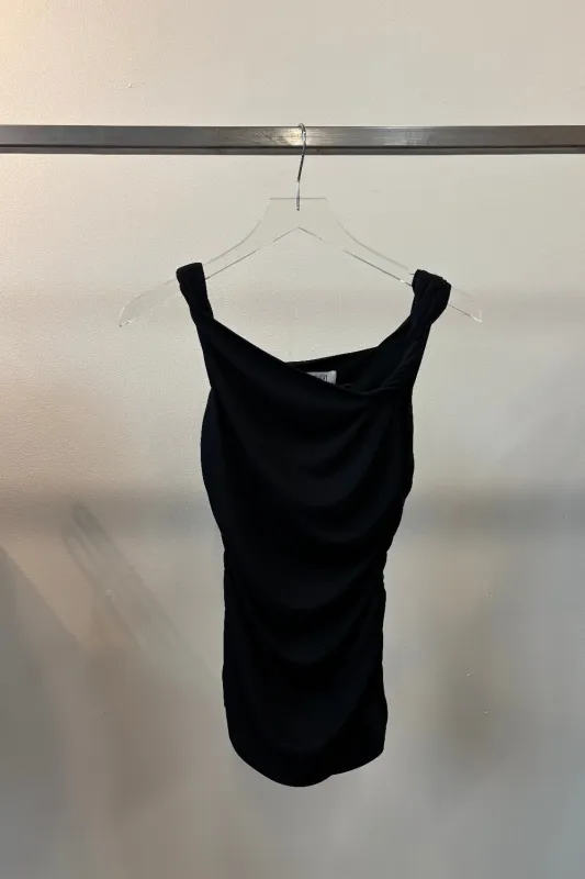 Twisted Straps Top - Black made by NOMIA