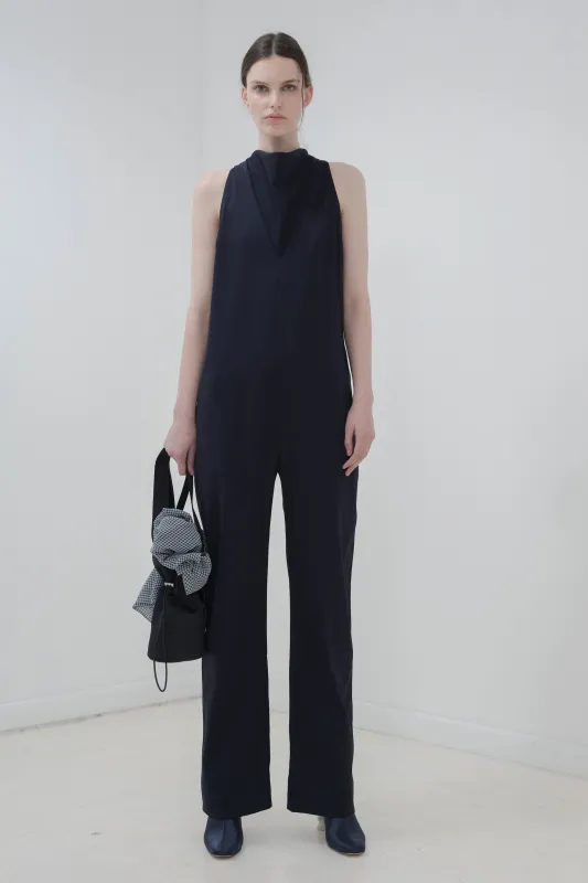 Cowl Neck Jumpsuit - Midnight made by NOMIA