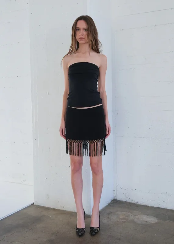 Geel - Aria Tassel Skirt - Black made by Geel