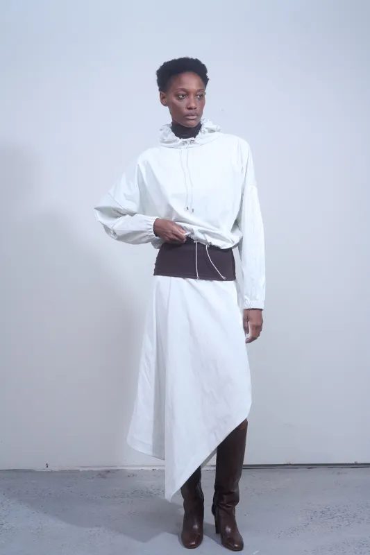 Hooded Pullover - Optic White made by NOMIA