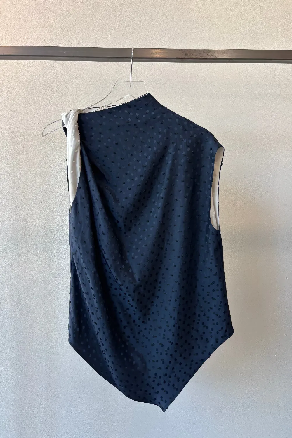 Twist Shoulder Top - Midnight/White sold by NOMIA