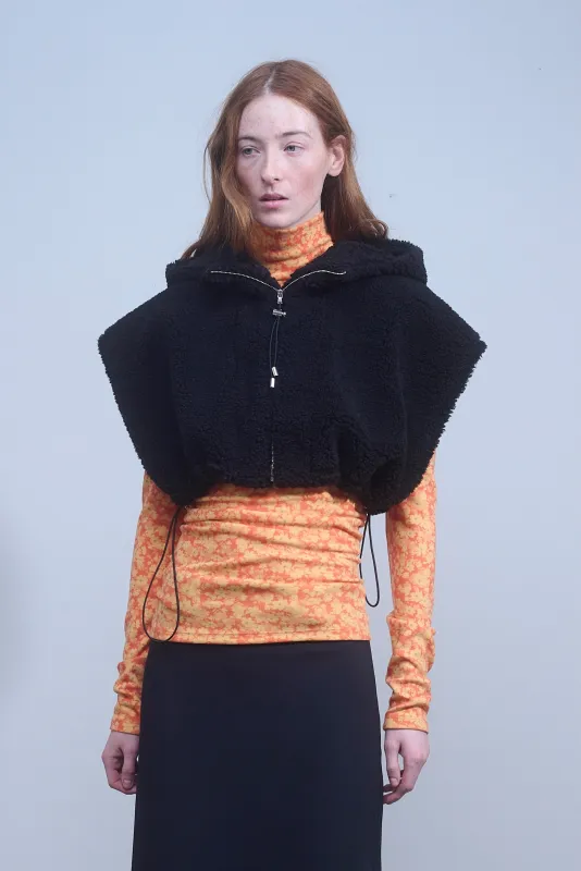 Shirred Long Sleeve Turtleneck - Mandarin Floral made by NOMIA