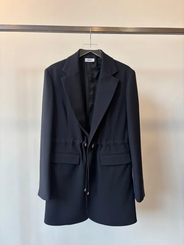 Drawcord Blazer - Black made by NOMIA