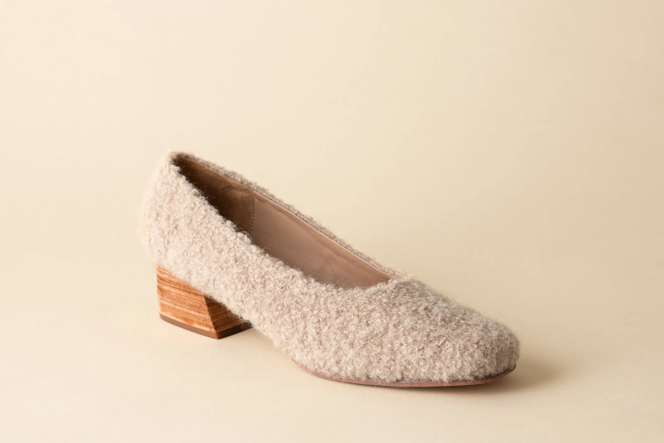 LUISA LOW HEEL OATMEAL ALPACA sold by Huma Blanco product image thumbnail 4