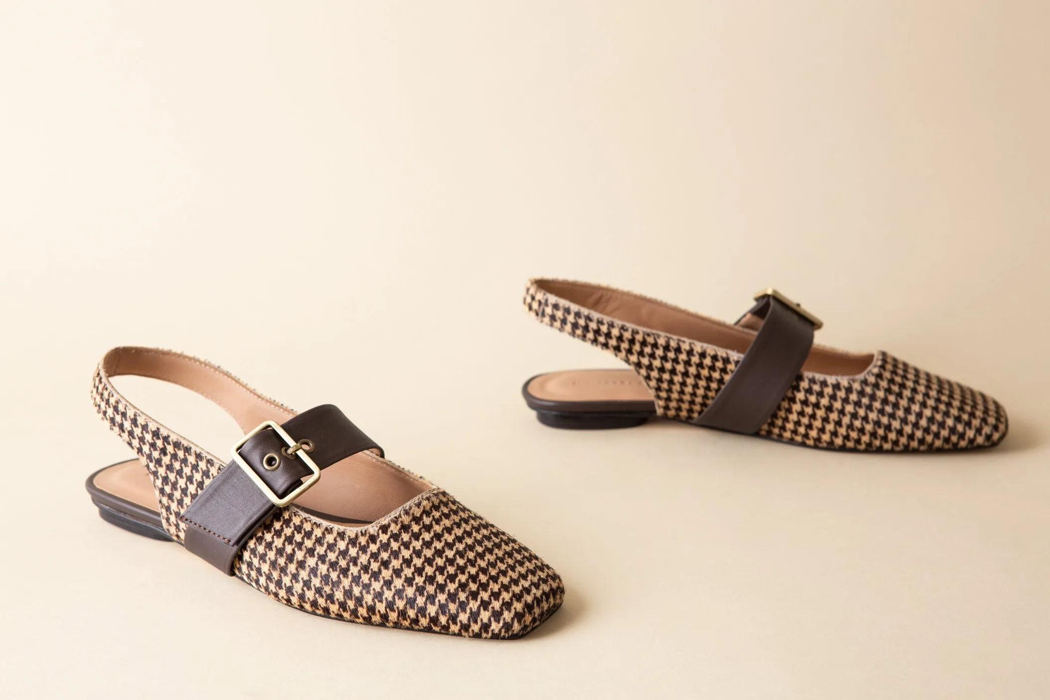 FARRAH SLINGBACK CHOCOLATE TWEED CALF HAIR sold by Huma Blanco product image thumbnail 5
