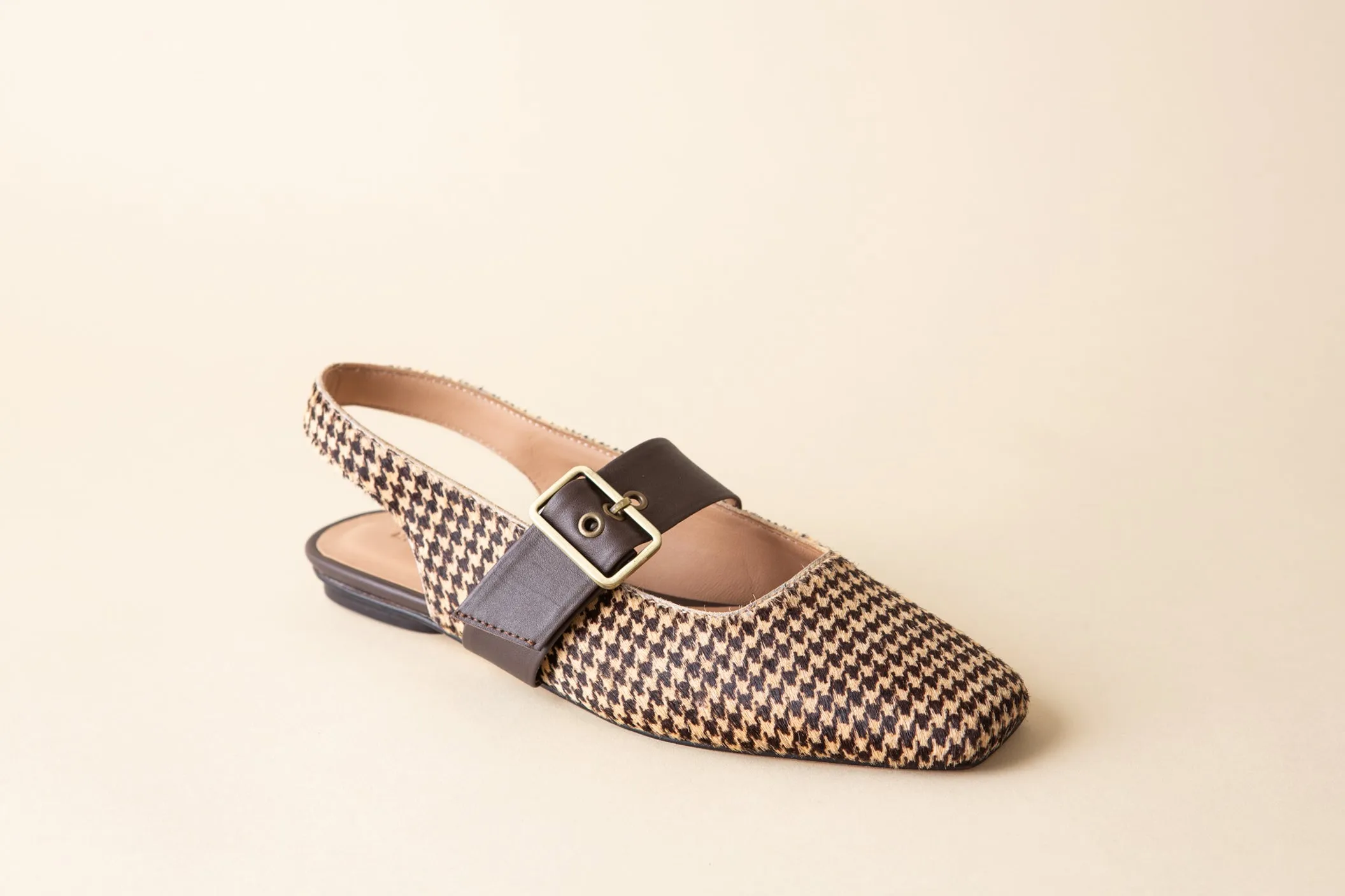 FARRAH SLINGBACK CHOCOLATE TWEED CALF HAIR sold by Huma Blanco product image thumbnail 4