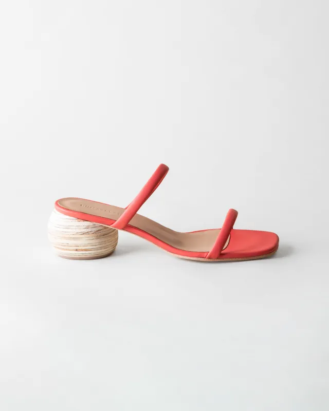 CHACHI HEELED SANDAL TOMATO made by Huma Blanco