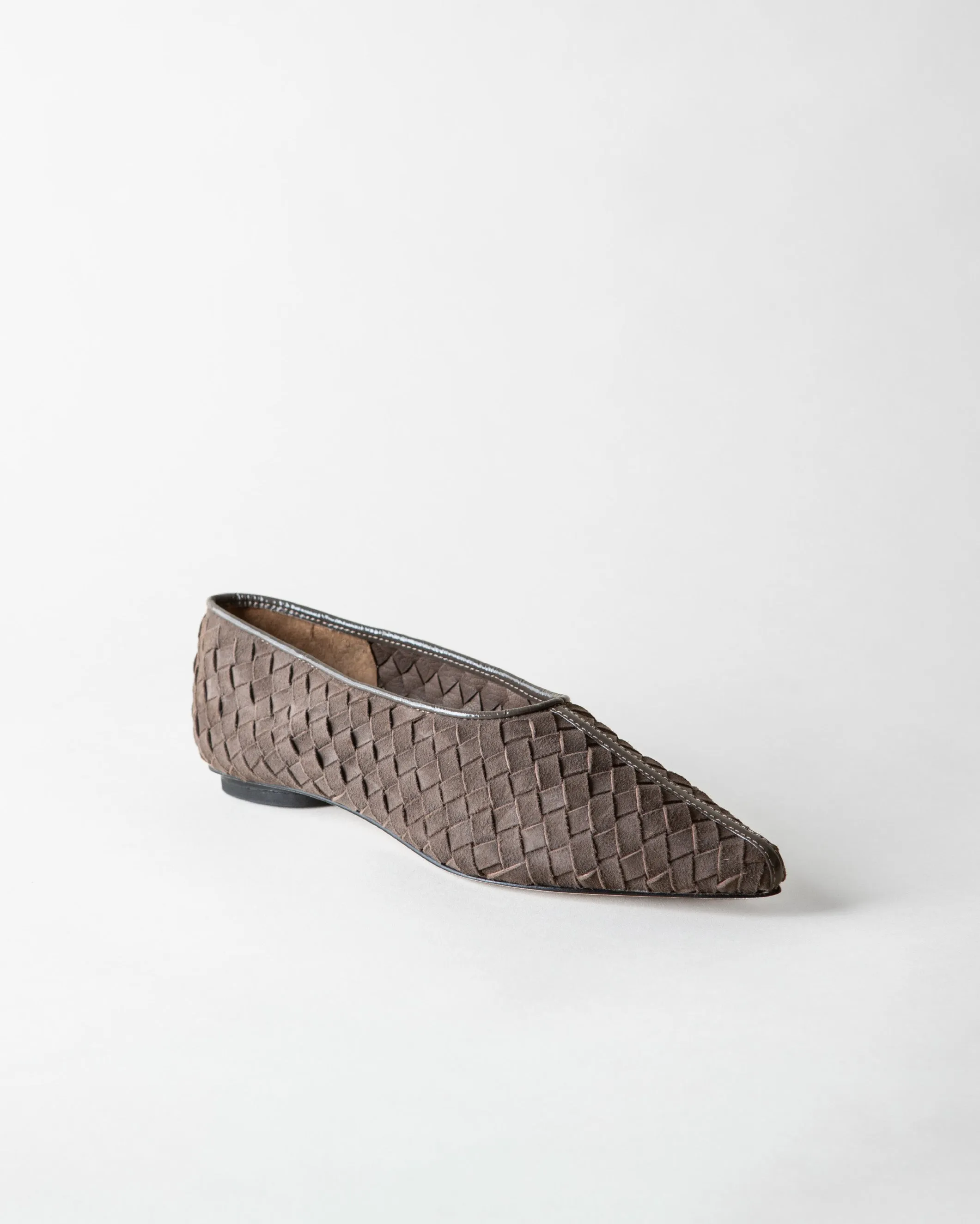 ZELDA POINTED TOE FLAT ASH WOVEN SUEDE sold by Huma Blanco product image thumbnail 5