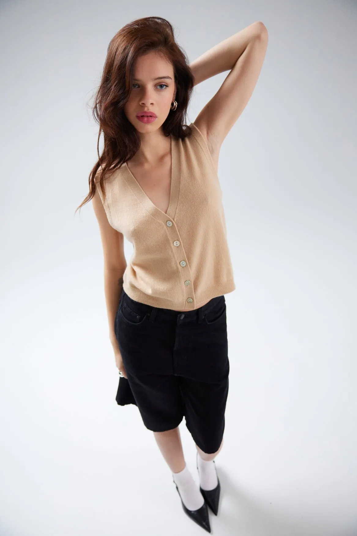 JADA BUTTON UP TANK | BISCOTTI sold by Colorush product image thumbnail 4
