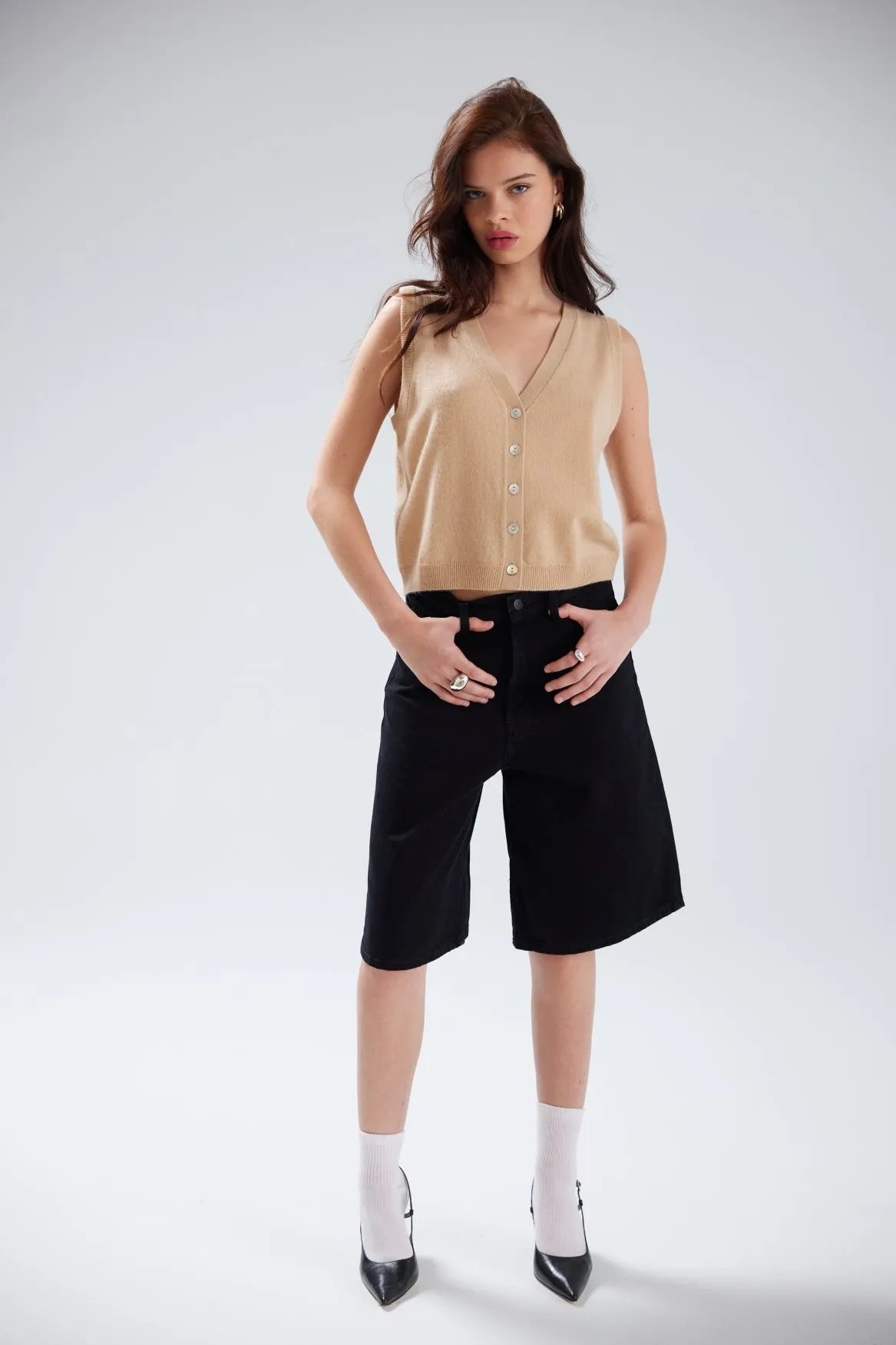 JADA BUTTON UP TANK | BISCOTTI sold by Colorush product image thumbnail 3