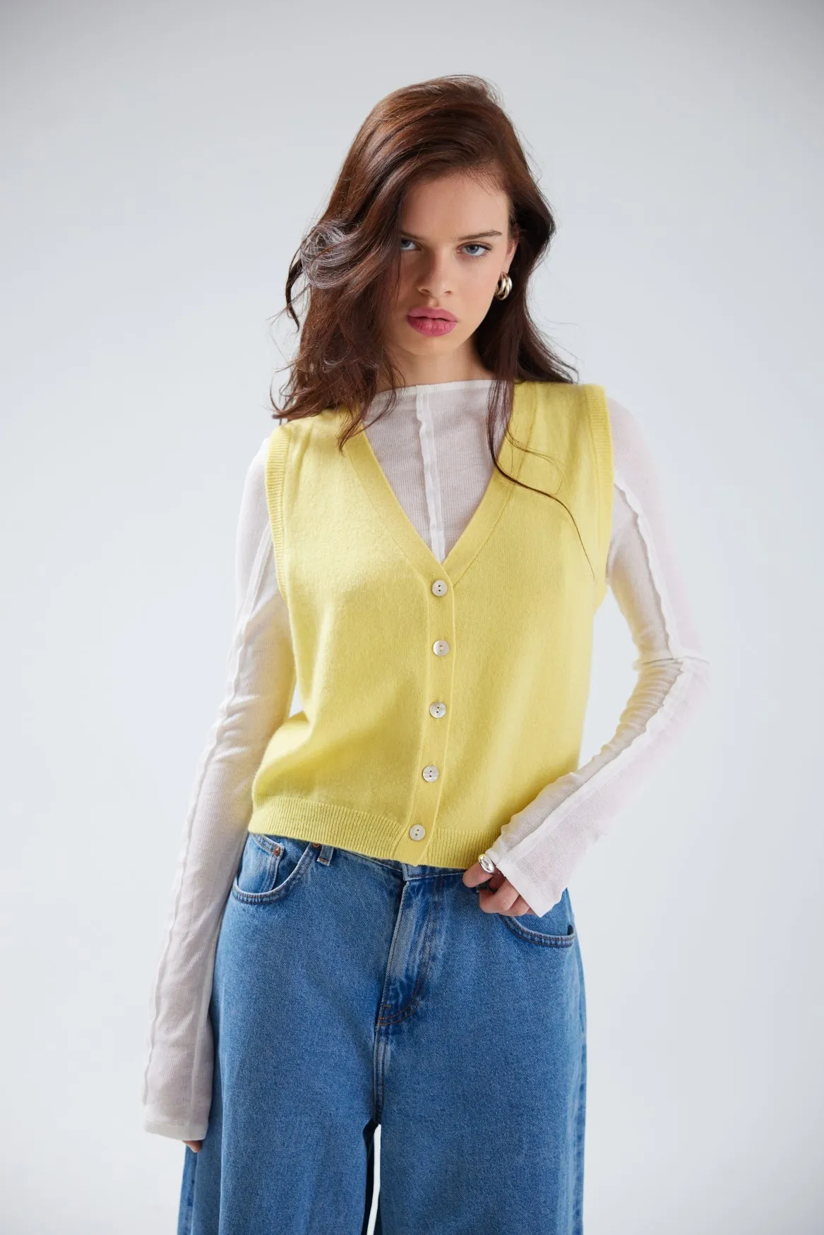 JADA BUTTON UP TANK | LIMONADA sold by Colorush product image thumbnail 4