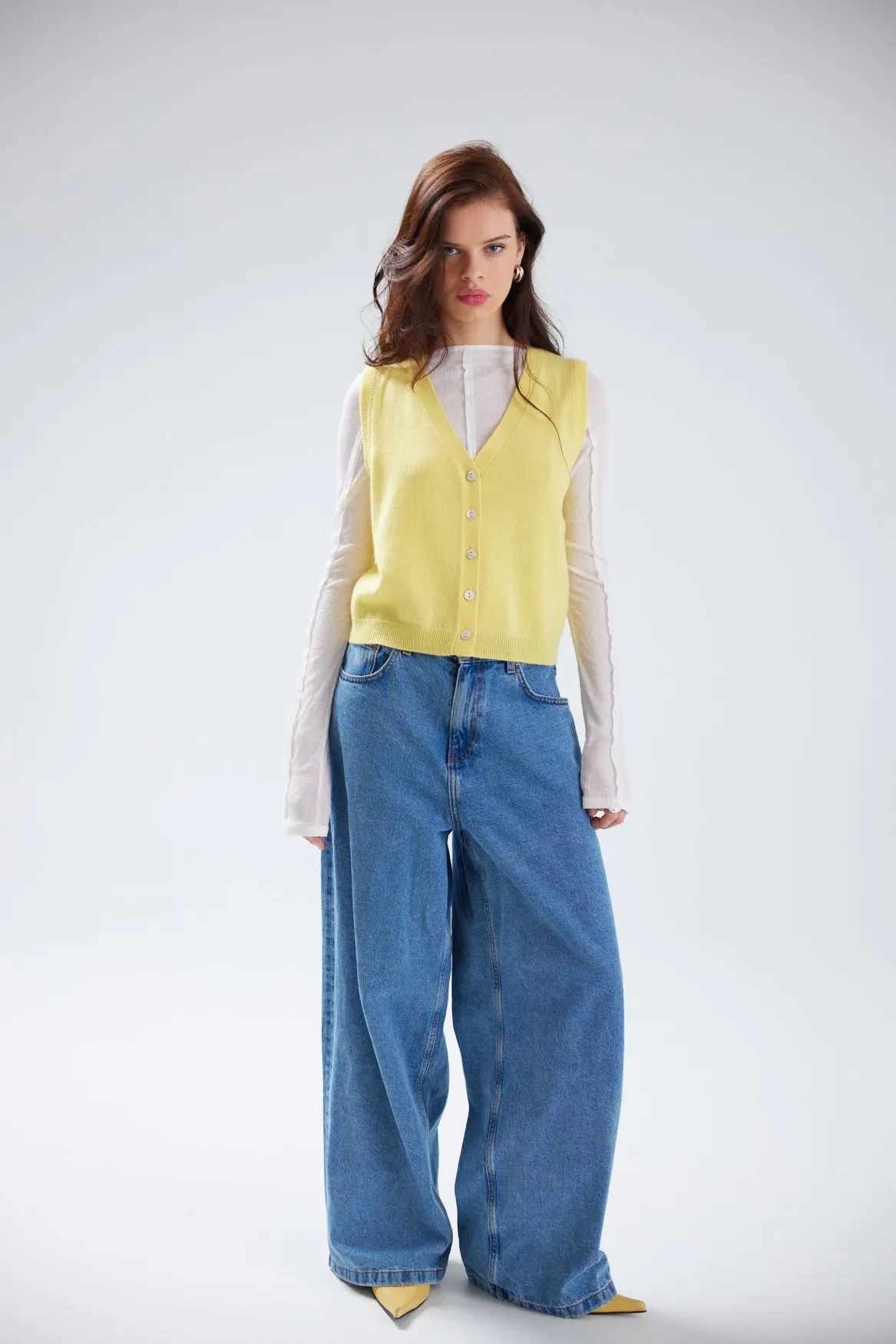 JADA BUTTON UP TANK | LIMONADA sold by Colorush product image thumbnail 3