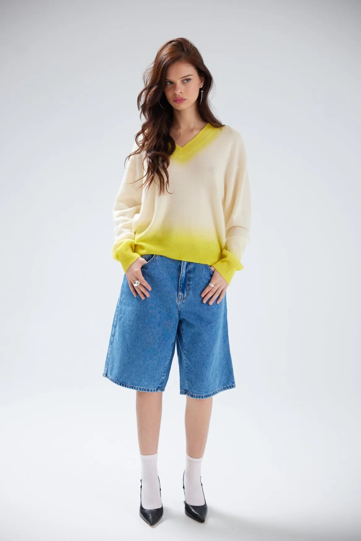 ALORA DIP TRIM V NECK | MARGARITA sold by Colorush