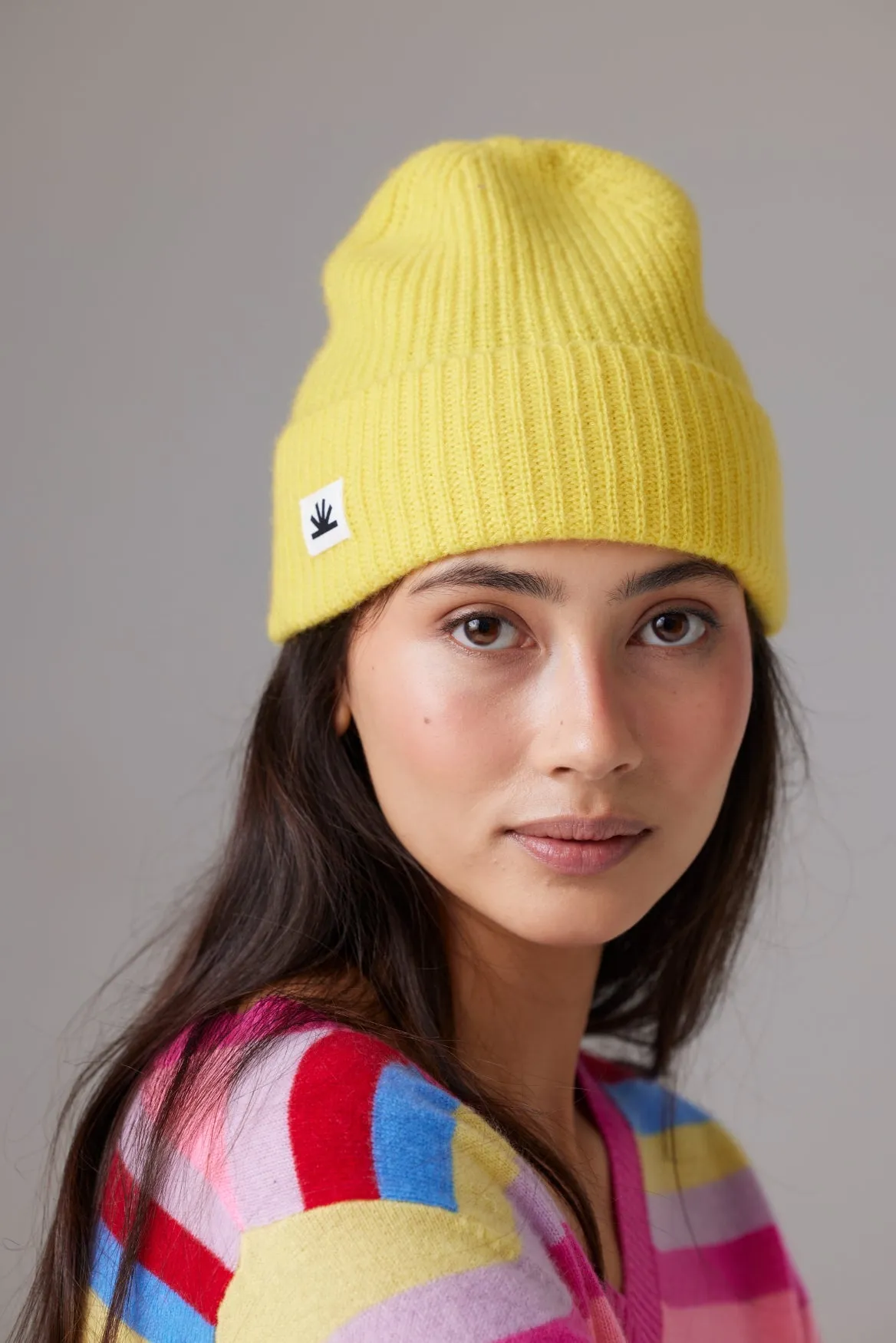 MAYA RIBBED BEANIE | SUNSHINE sold by Colorush product image thumbnail 2