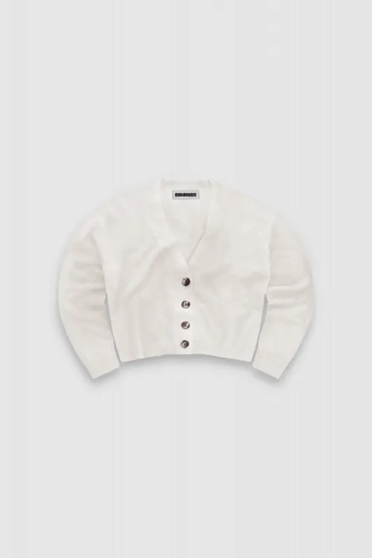 ACAI FITTED CARDI | ORGANIC WHITE sold by Colorush