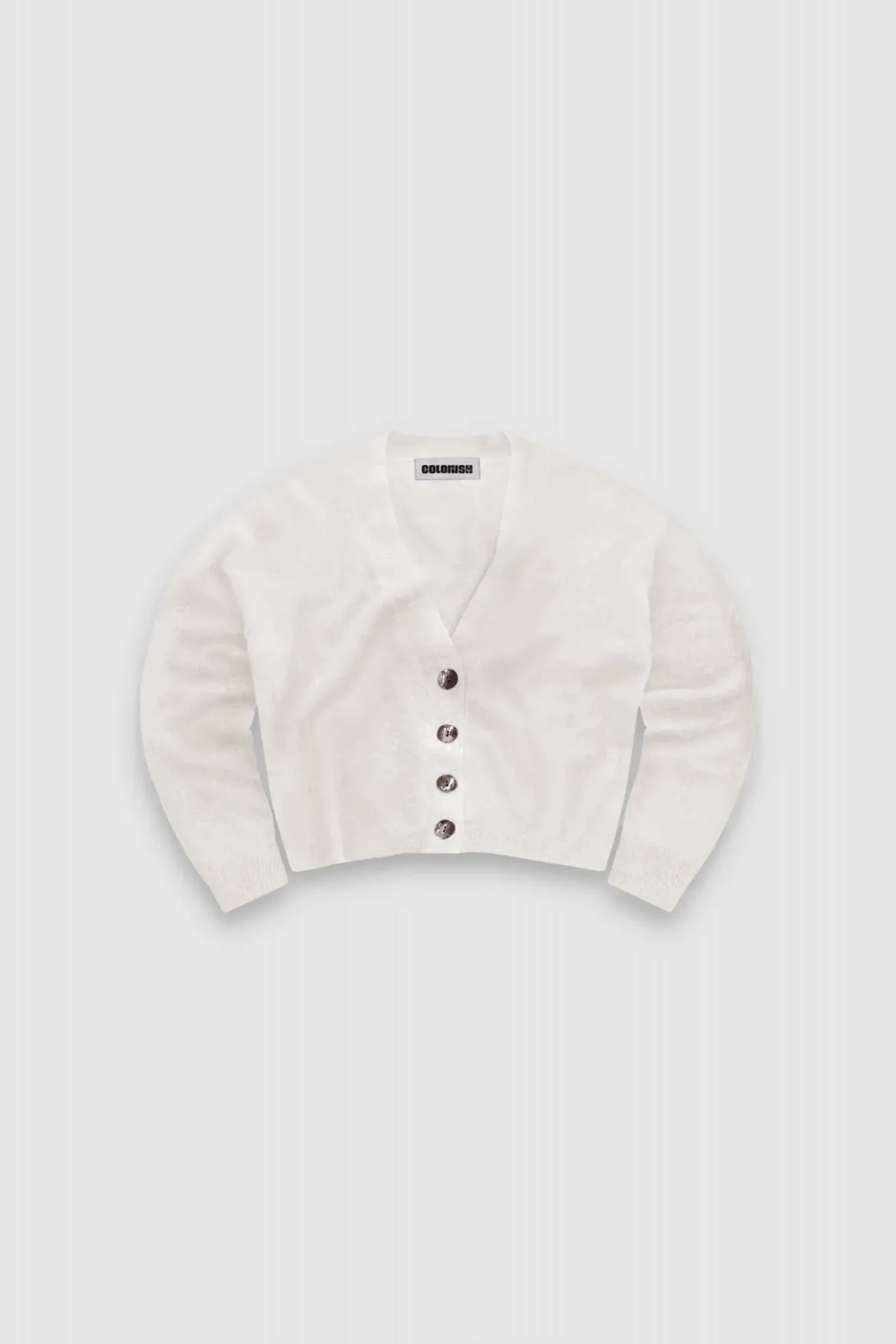 ACAI FITTED CARDI | ORGANIC WHITE sold by Colorush