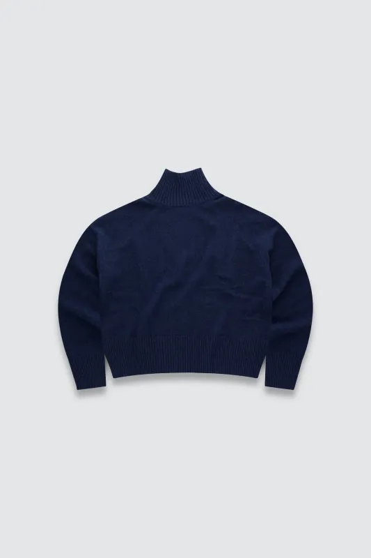 CHUNKY CARMEN FUNNEL NECK | NAVY sold by Colorush