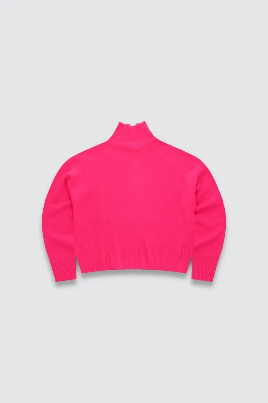 CHUNKY CARMEN FUNNEL NECK | PONY PINK sold by Colorush