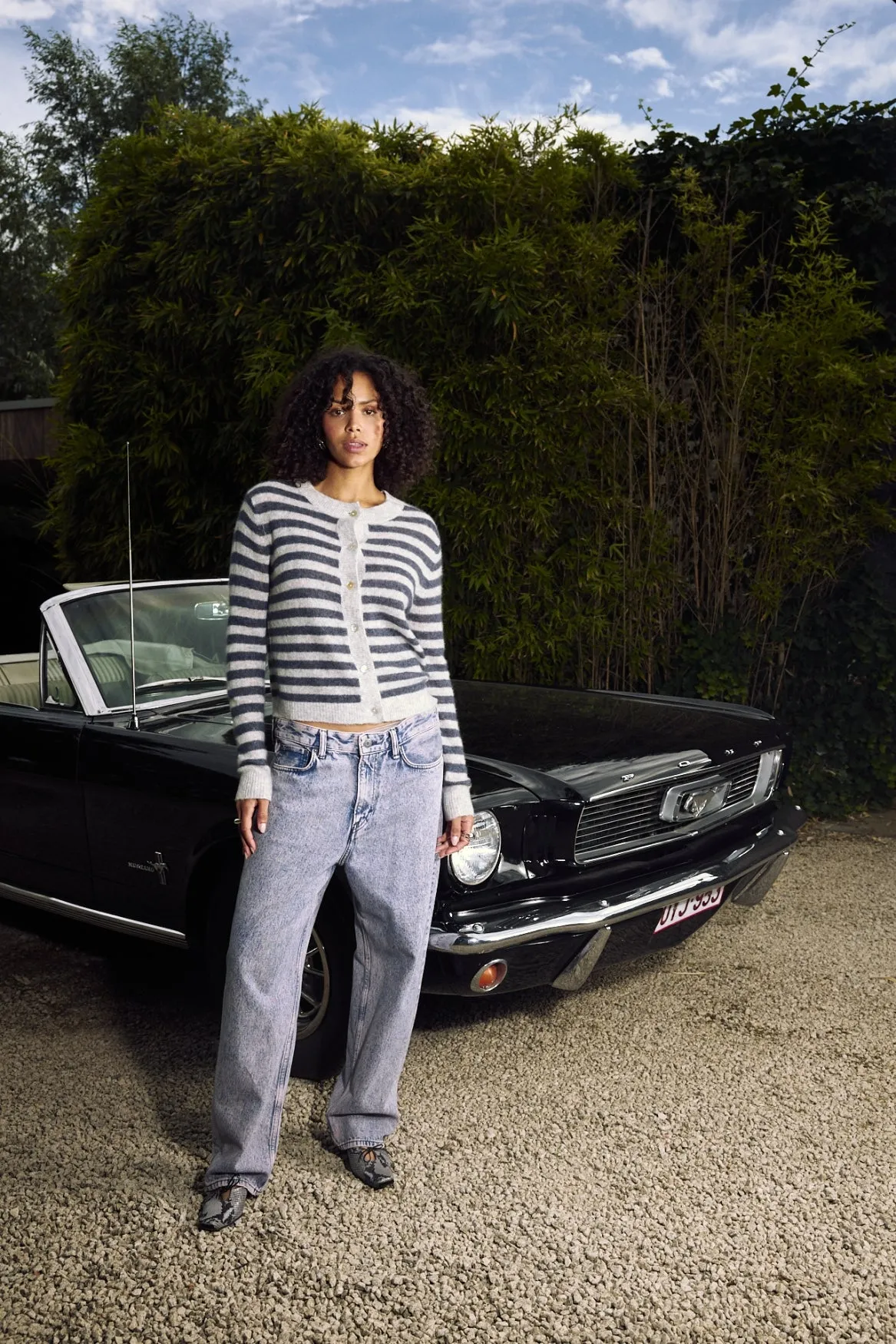 AMARA STRIPE MALOU CARDI | SMOKEY STRIPE sold by Colorush