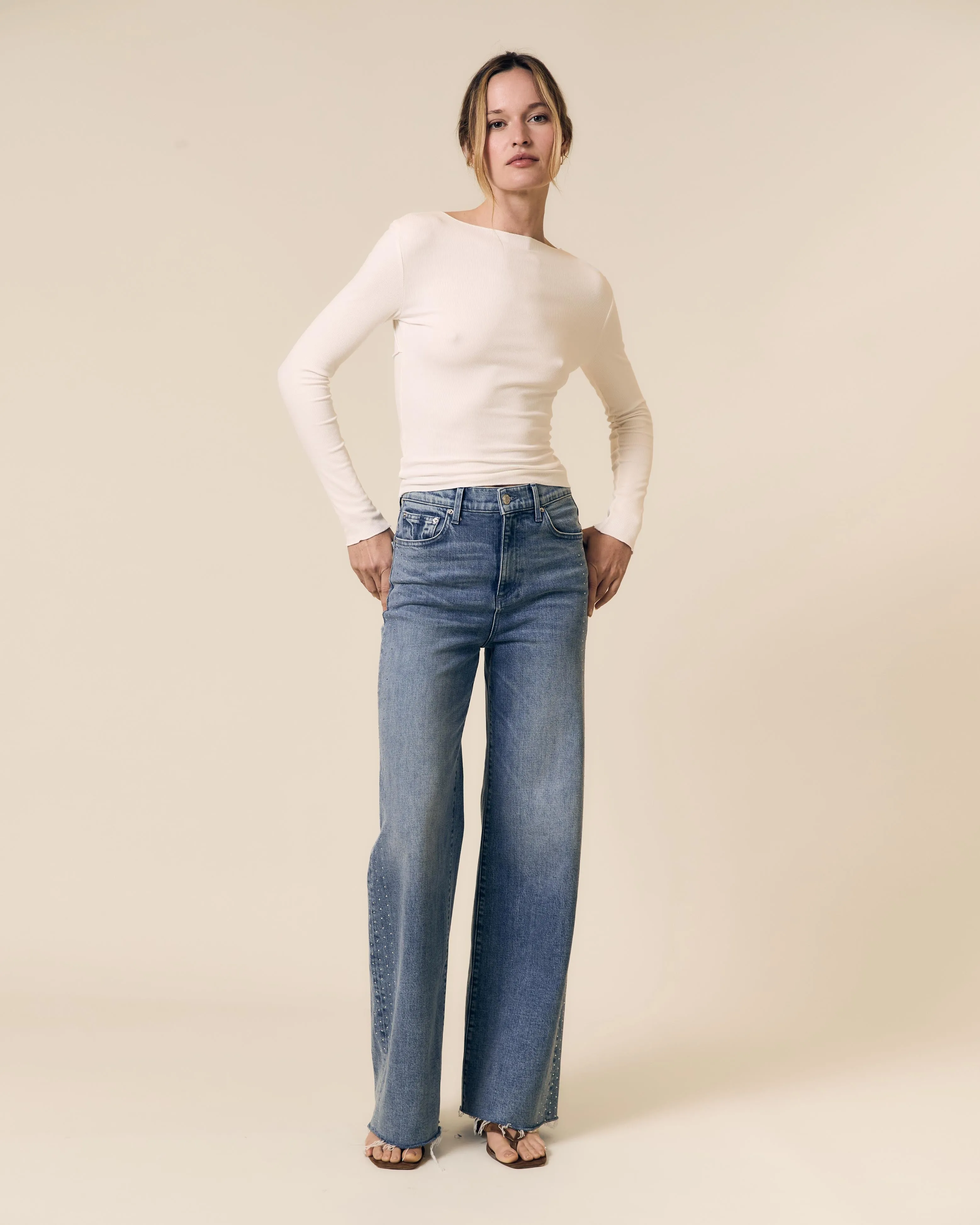 Column Jean w/ Diamonds sold by Le Jean product image thumbnail 2