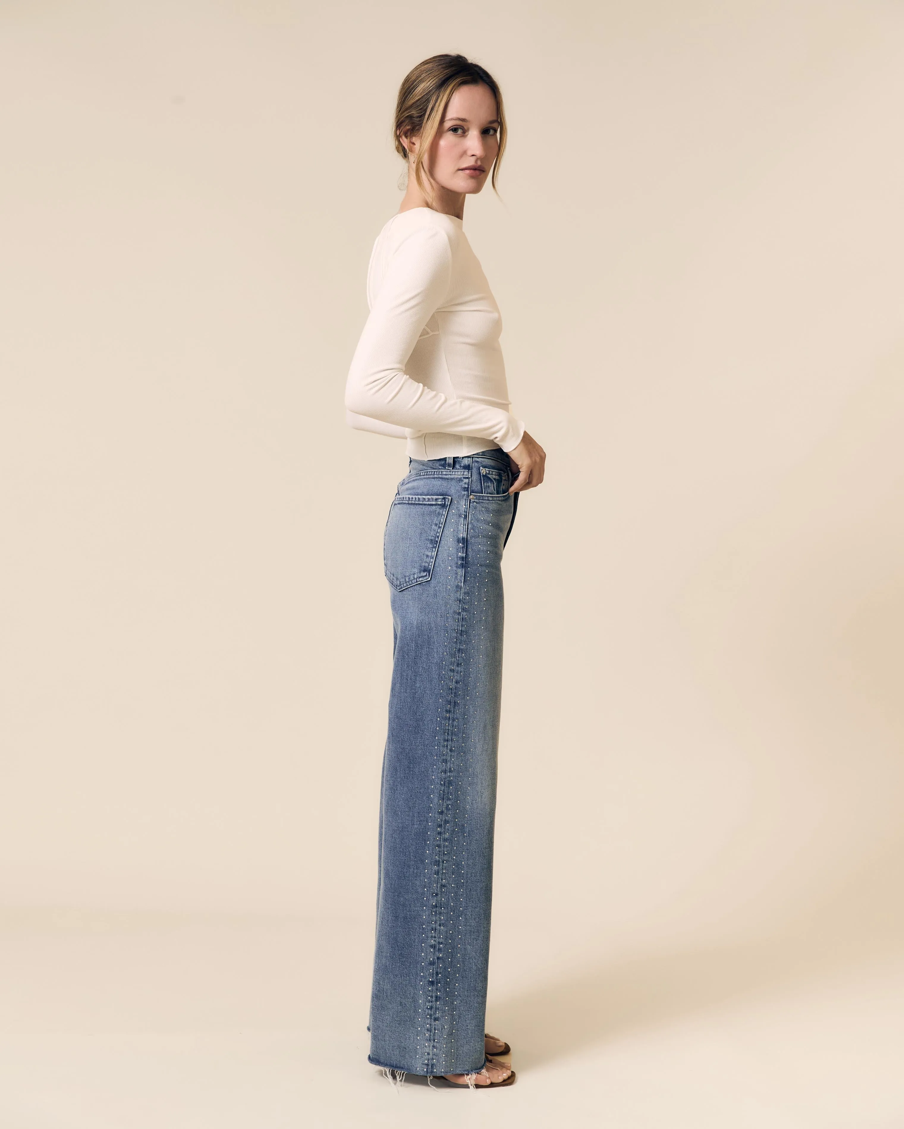 Column Jean w/ Diamonds sold by Le Jean product image thumbnail 3