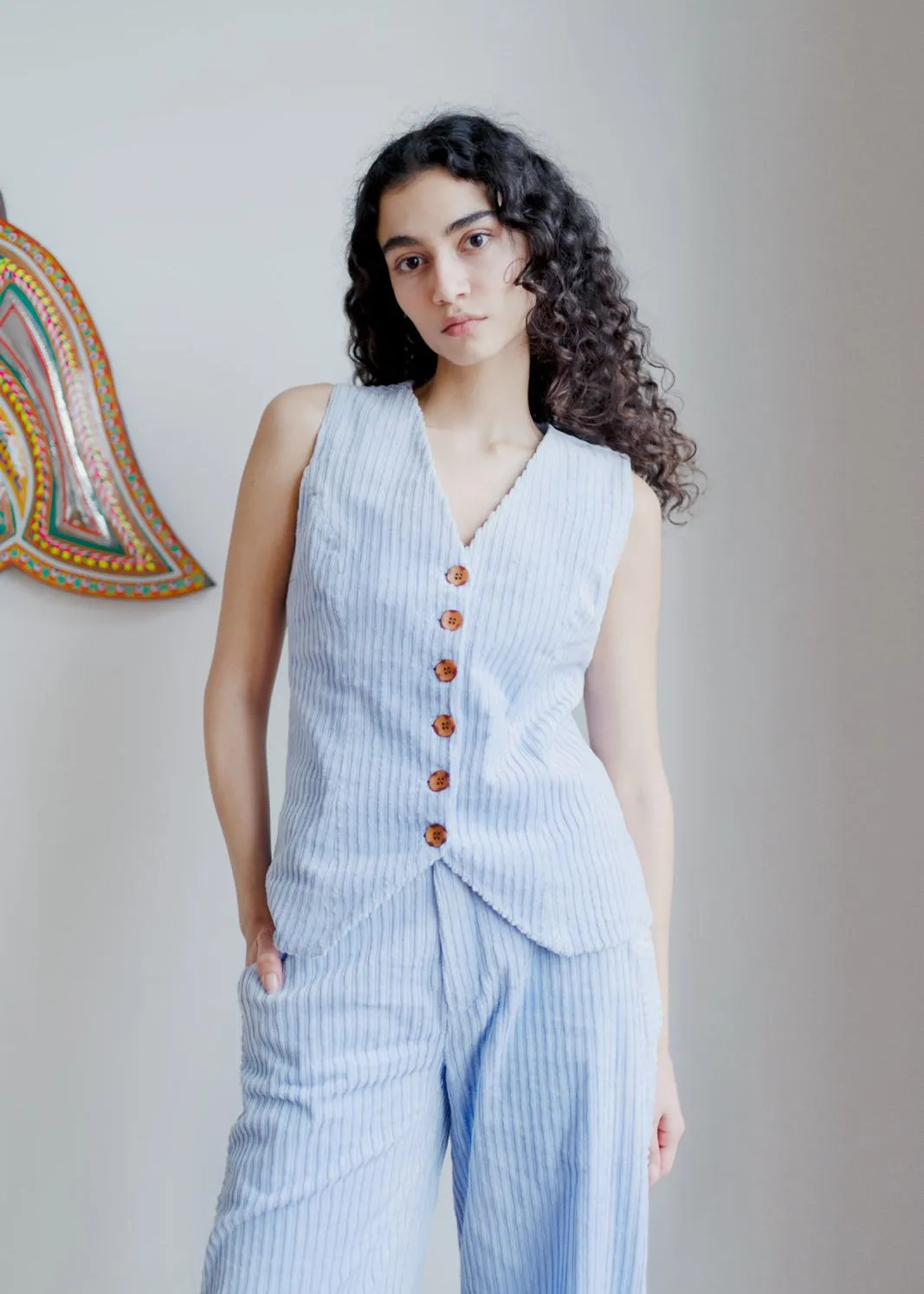 Wyatt Waistcoat - Lilac sold by Oh Seven Days