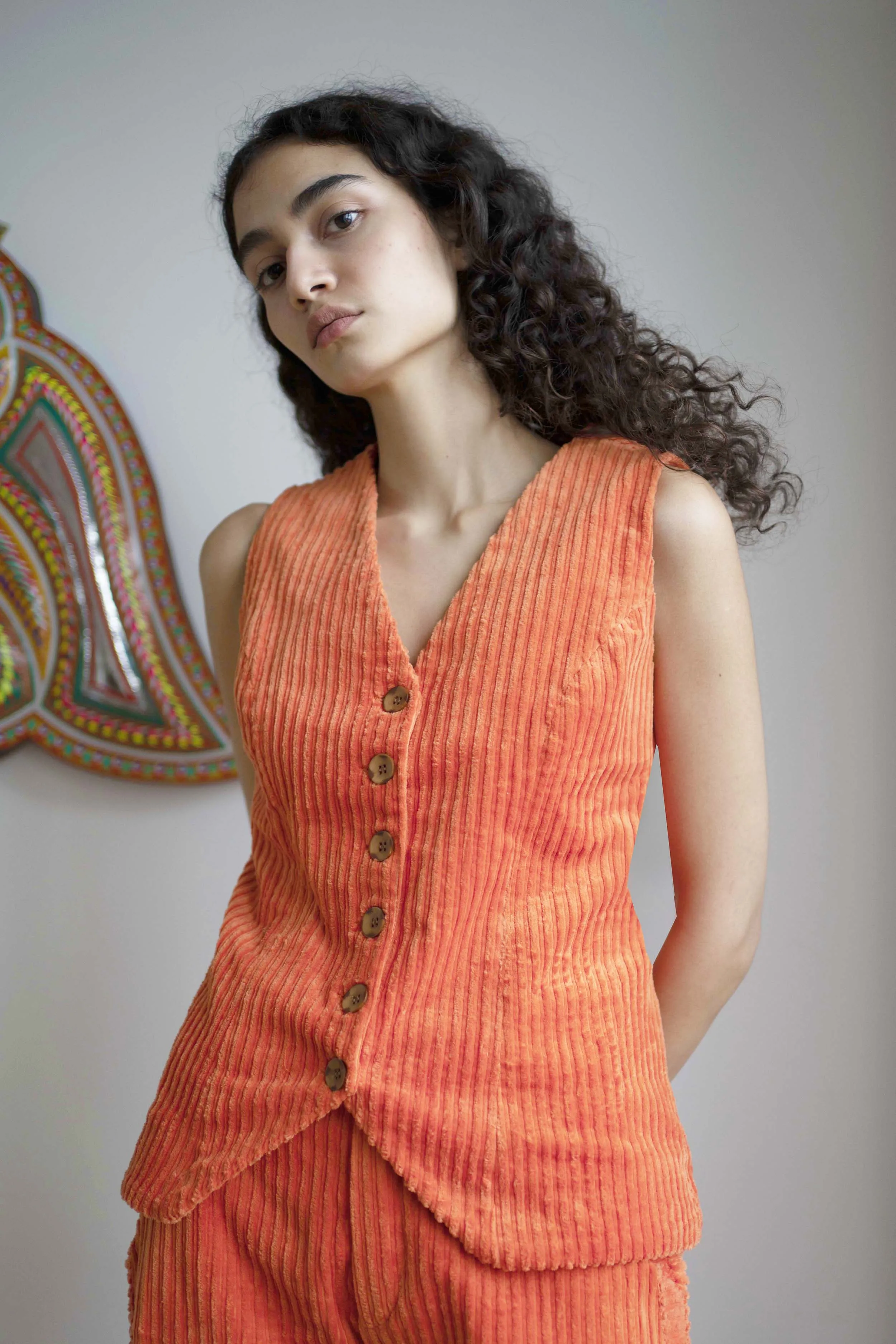 Wyatt Waistcoat - Burnt Orange sold by Oh Seven Days