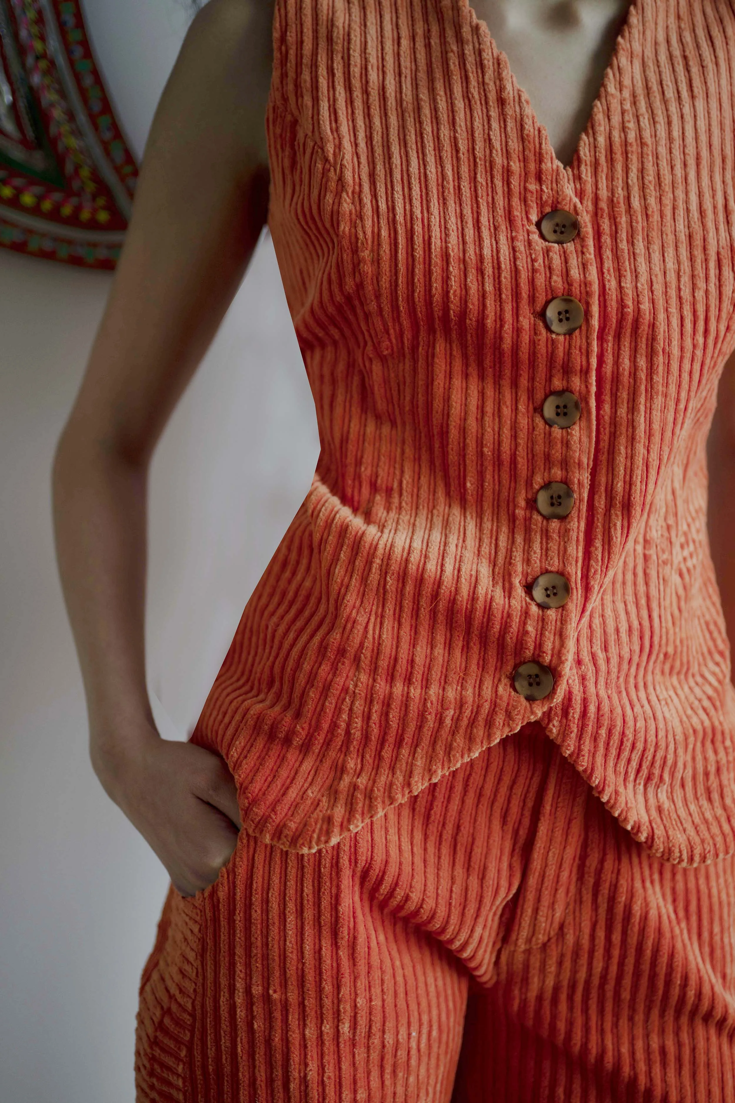 Wyatt Waistcoat - Burnt Orange sold by Oh Seven Days product image thumbnail 2