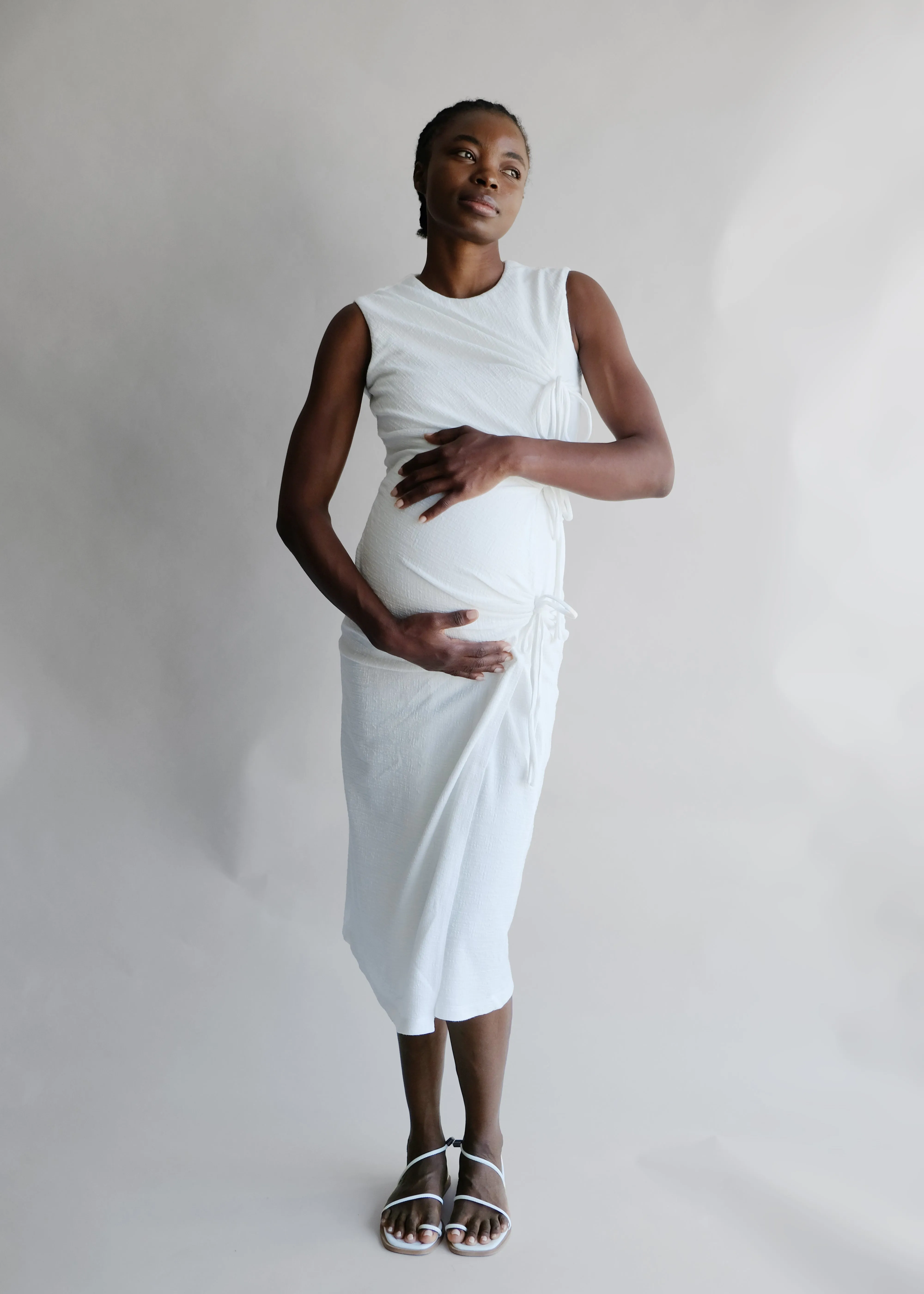 Margaret Tie Midi dress sold by Oh Seven Days