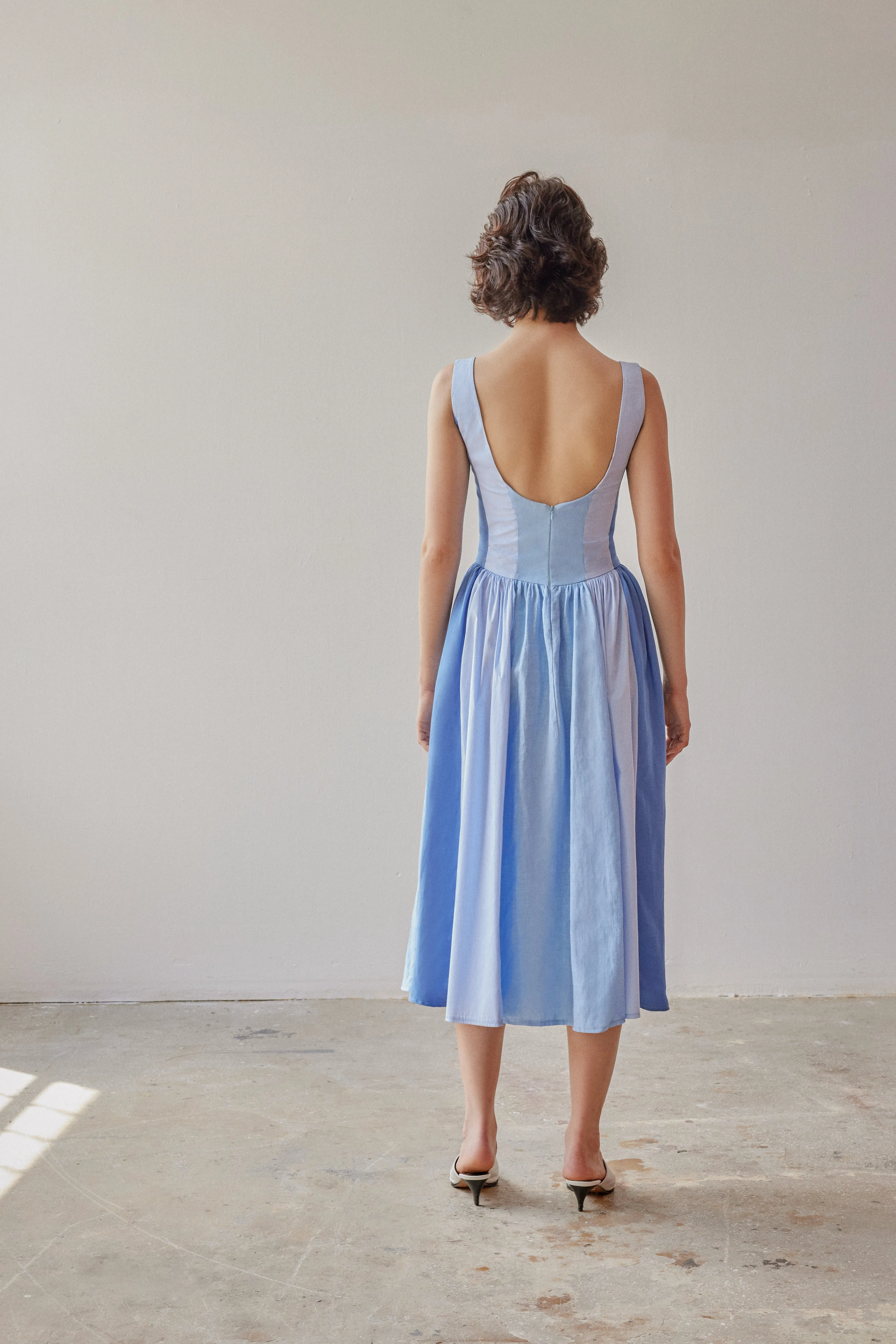 Violet Dress - Blue Patchwork sold by Oh Seven Days product image thumbnail 3