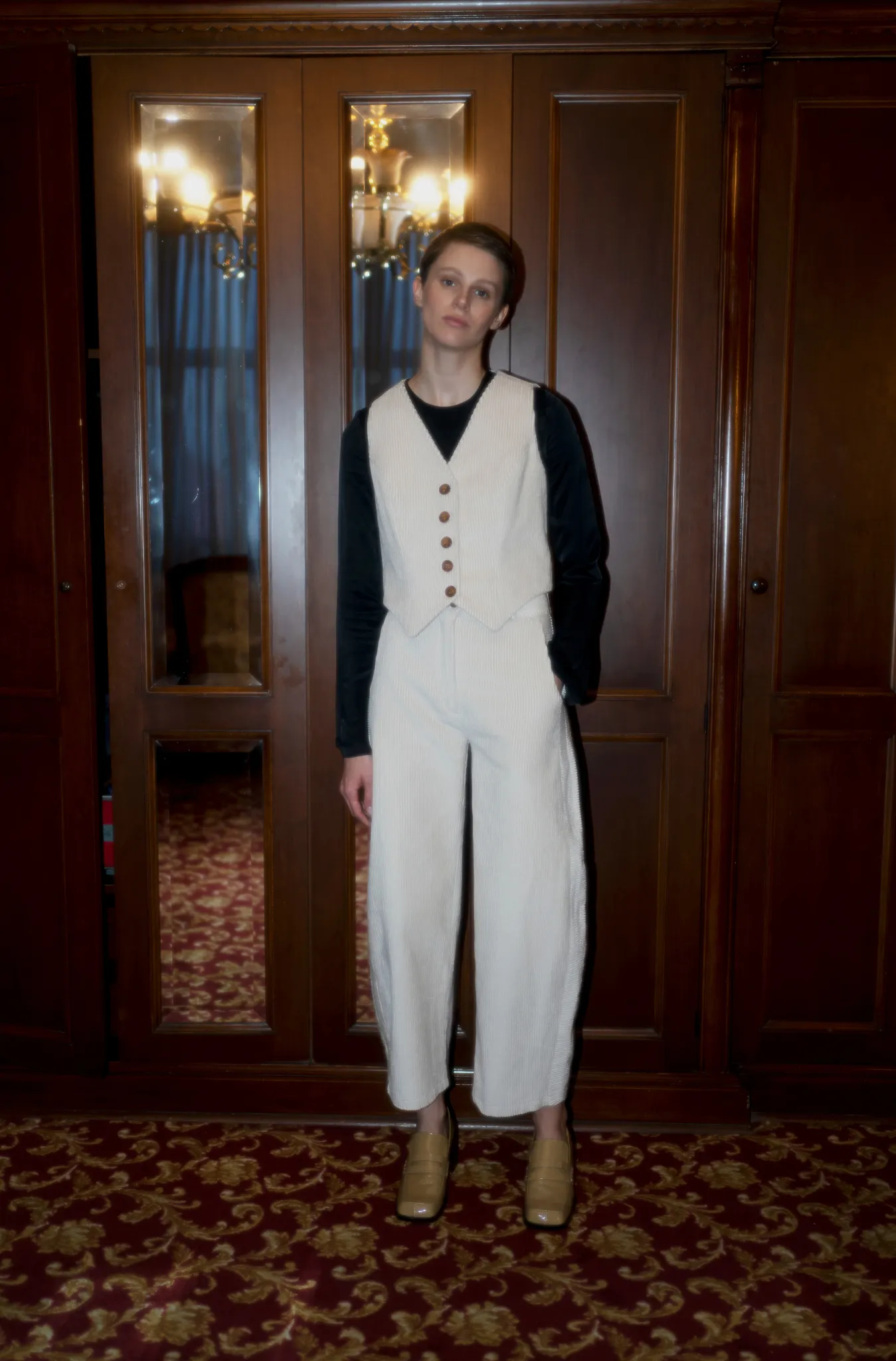 Wyatt Waistcoat - Off-White sold by Oh Seven Days product image thumbnail 3