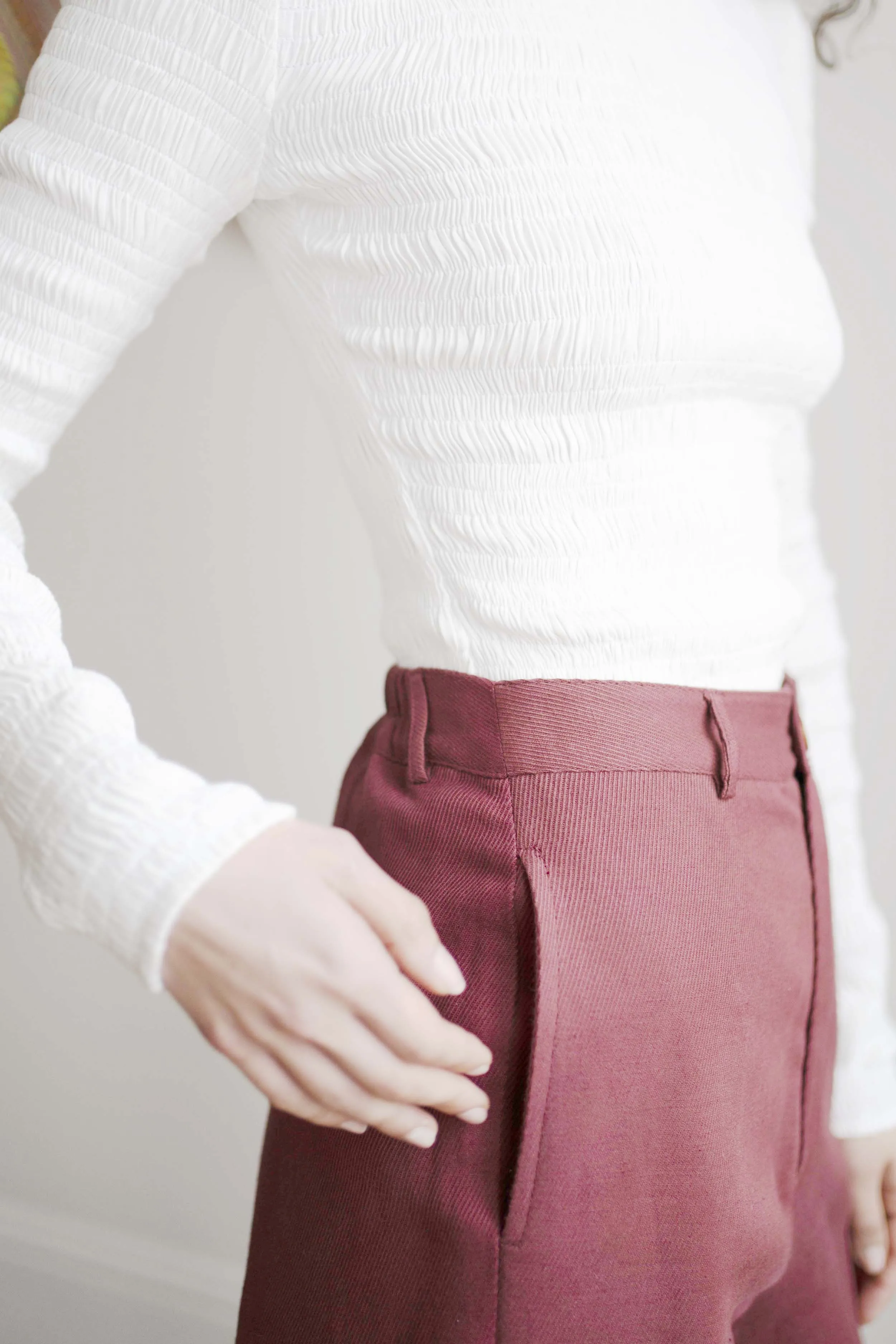 Idil Trousers - Burgundy sold by Oh Seven Days product image thumbnail 4