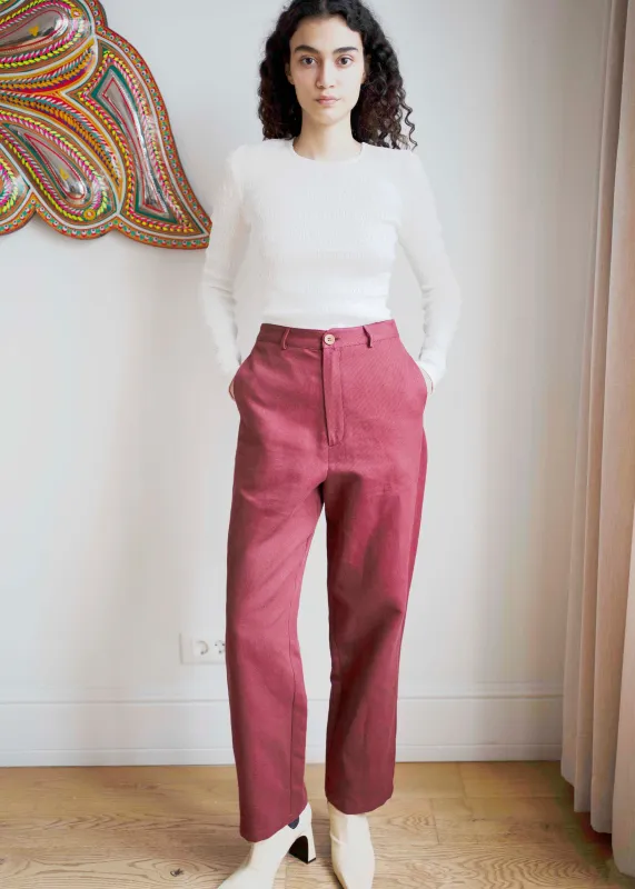Idil Trousers - Burgundy made by Oh Seven Days
