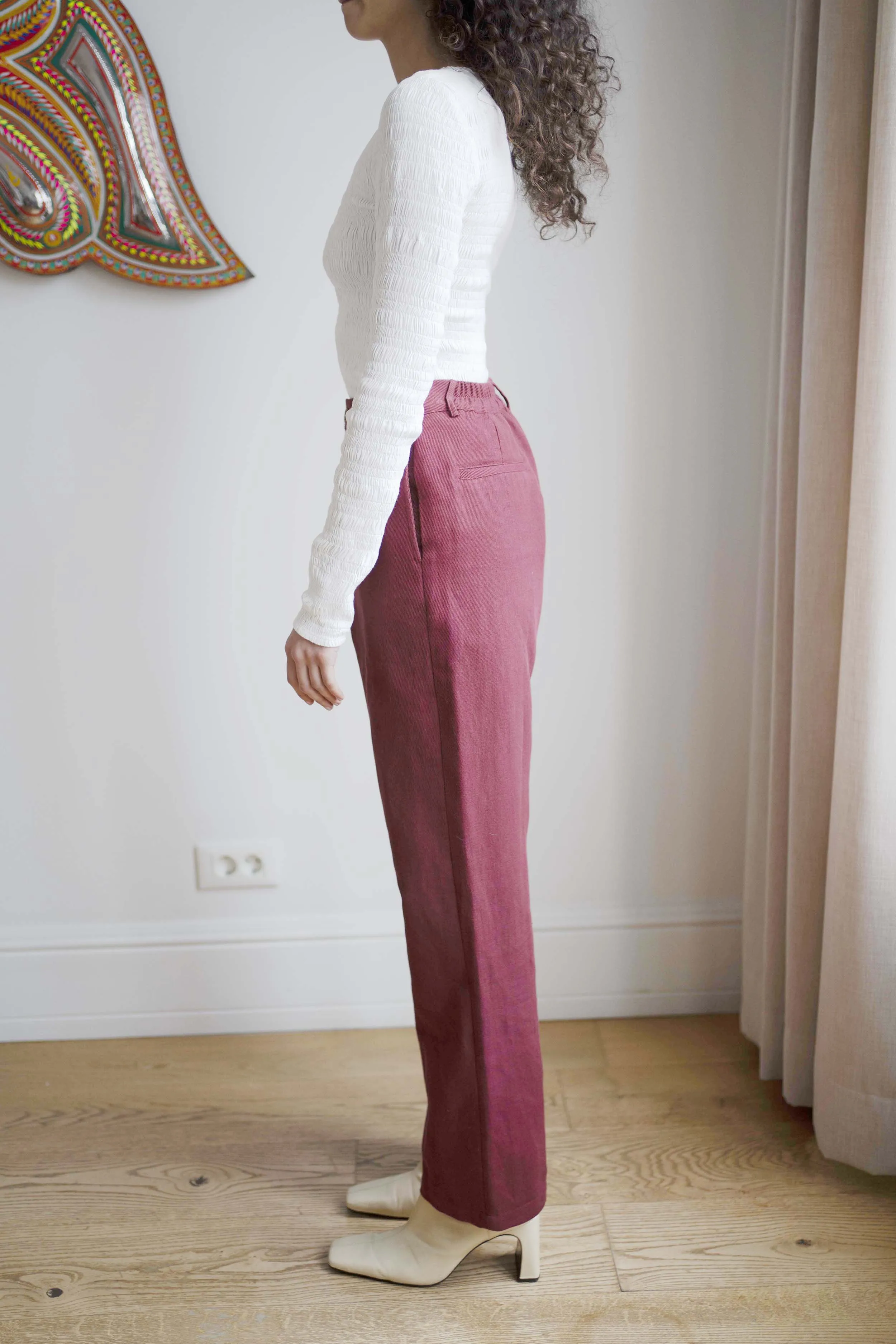 Idil Trousers - Burgundy sold by Oh Seven Days product image thumbnail 5
