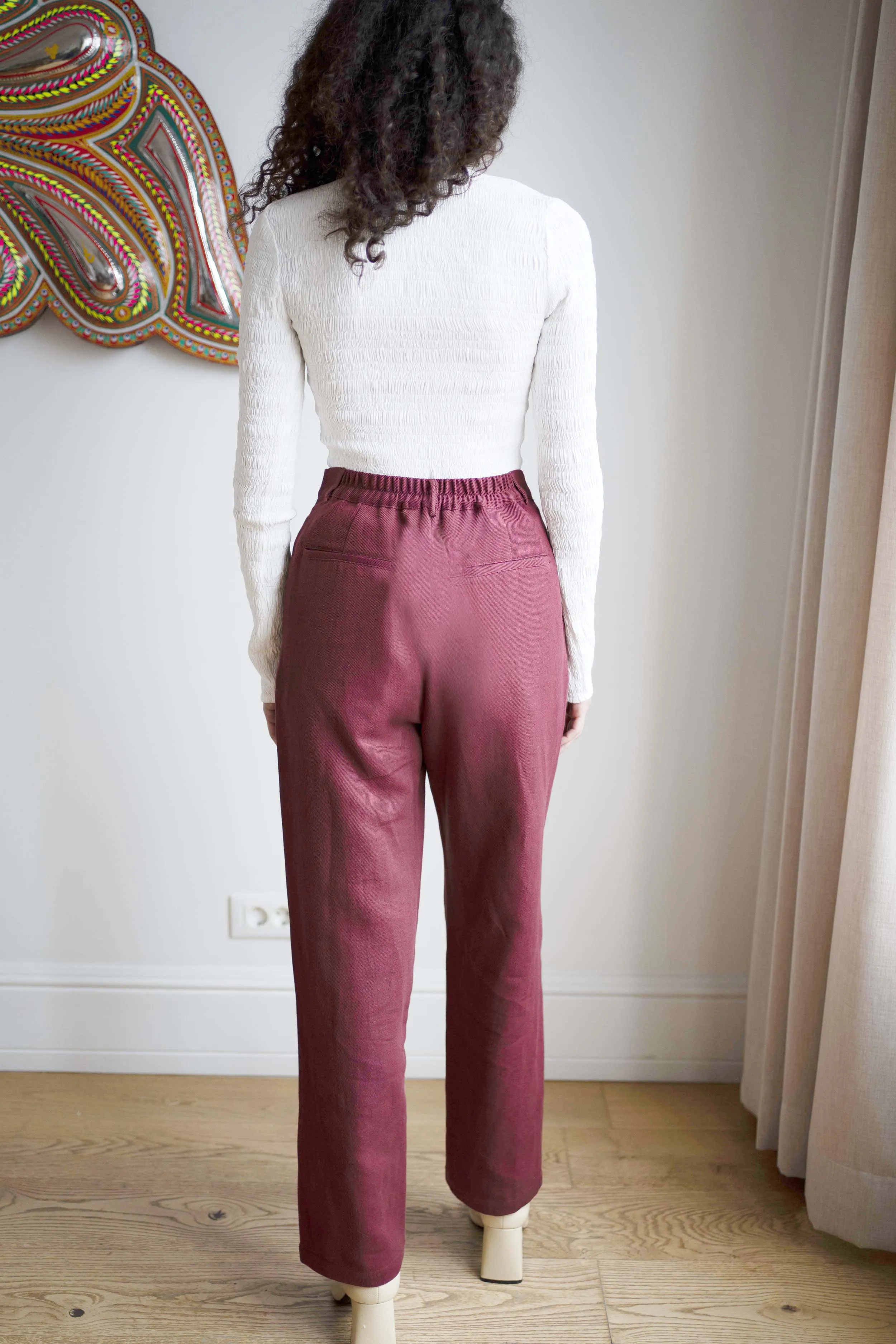 Idil Trousers - Burgundy sold by Oh Seven Days product image thumbnail 2