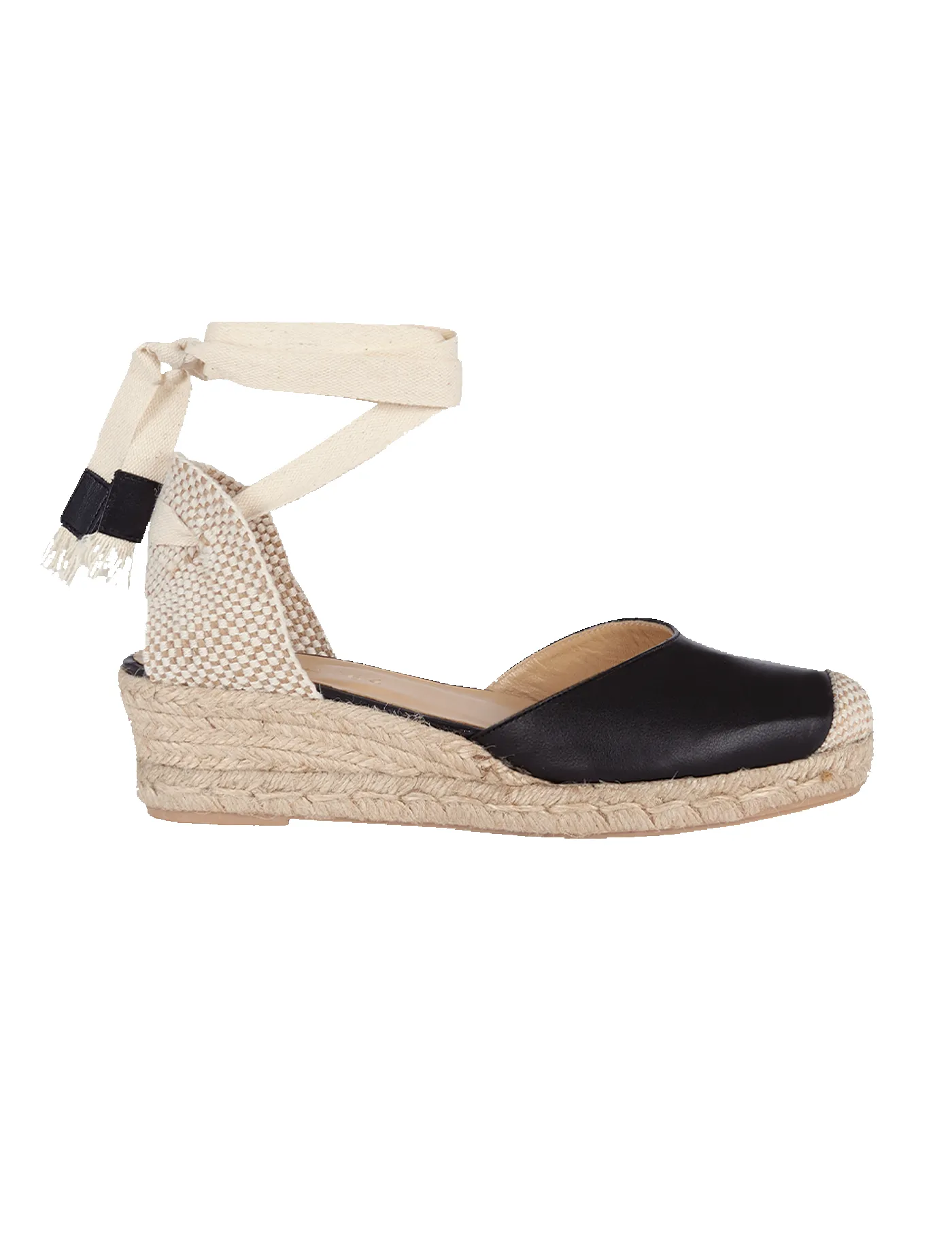 Alpargata Mini Bianca Black 5 cm sold by PARIS/64