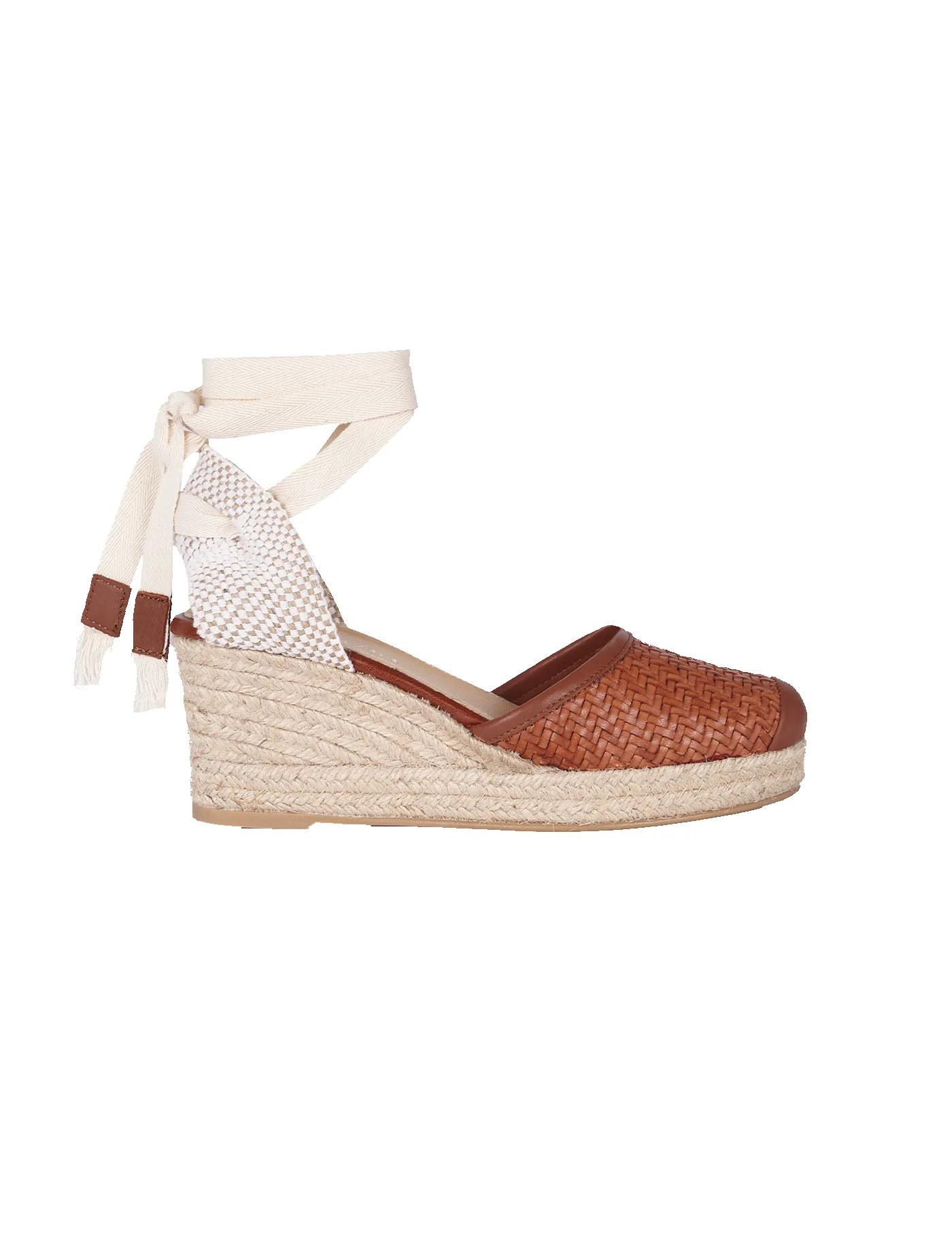 Alpargata Bianca Provence Brown 7 cm sold by PARIS/64