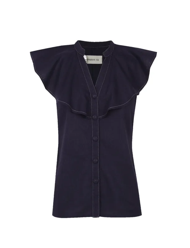 Blusa Fleur Navy Blue sold by PARIS/64