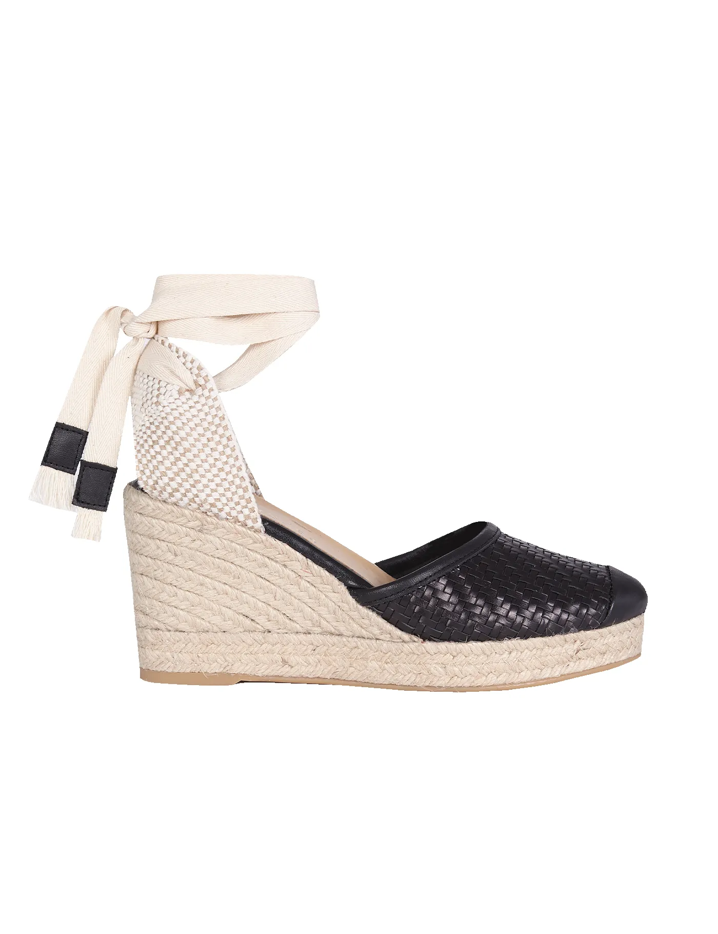 Alpargata Bianca Provence Black 9 cm sold by PARIS/64