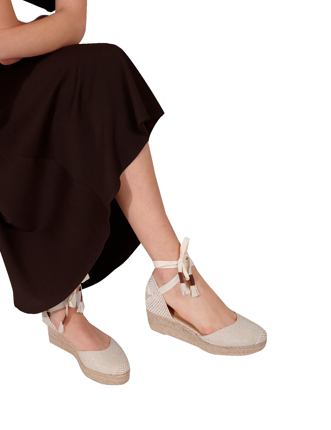 Alpargata Mini Bianca Rafia & Chocolate 5 cm sold by PARIS/64 product image thumbnail 5