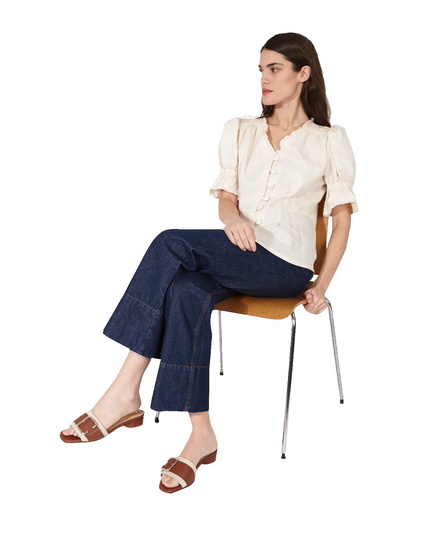 Sandalia Juliette Rafia Chocolate sold by PARIS/64 product image thumbnail 3