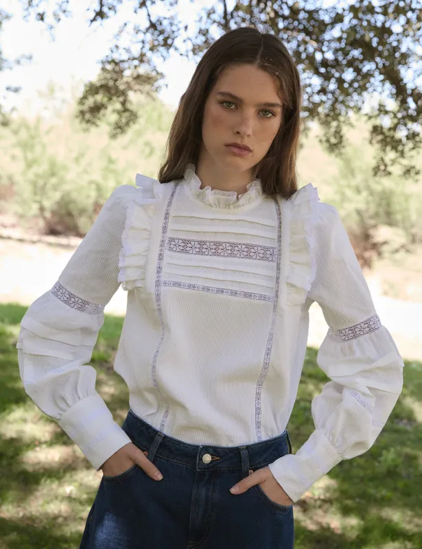 Blusa Martina Sewing White sold by PARIS/64