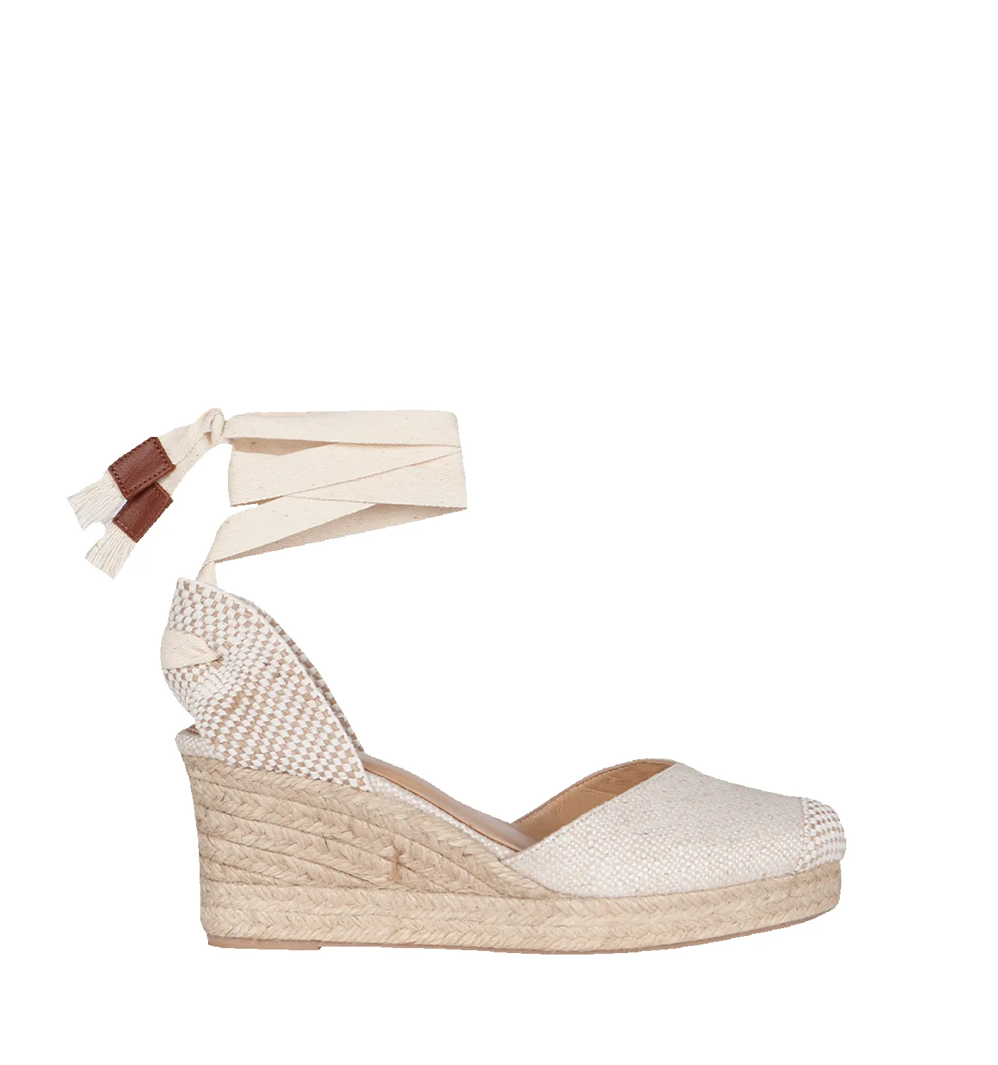 Alpargata Bianca Rafia & Chocolate 7 cm sold by PARIS/64 product image thumbnail 2