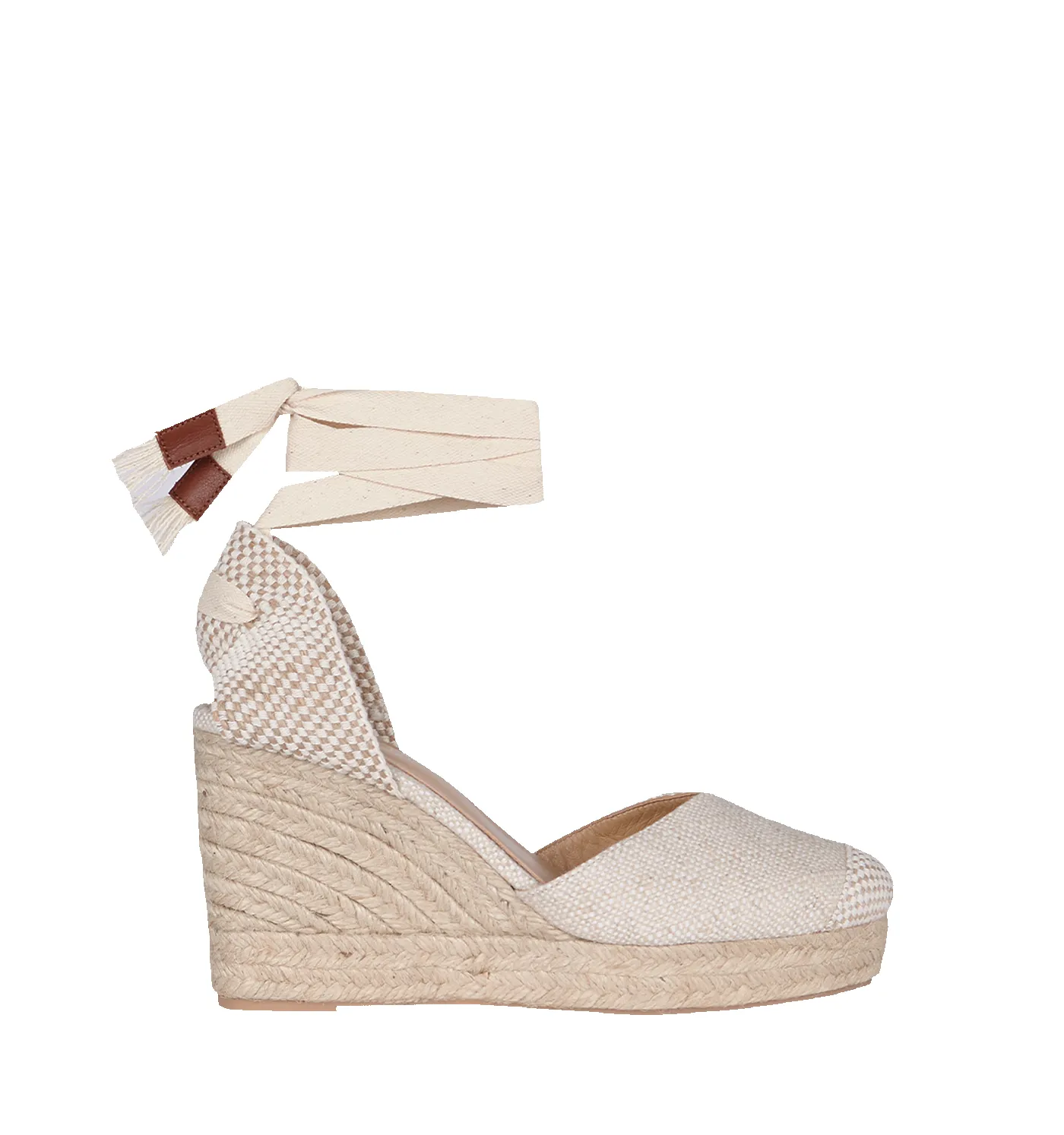 Alpargata Bianca Rafia & Chocolate 9 cm sold by PARIS/64 product image thumbnail 2