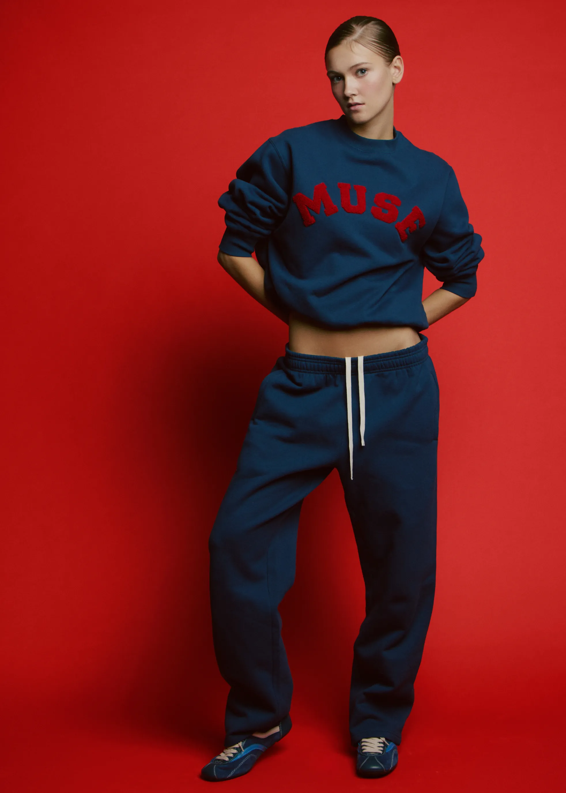 Heavyweight Straight Joggers - Aspen sold by Curated by Muse product image thumbnail 2