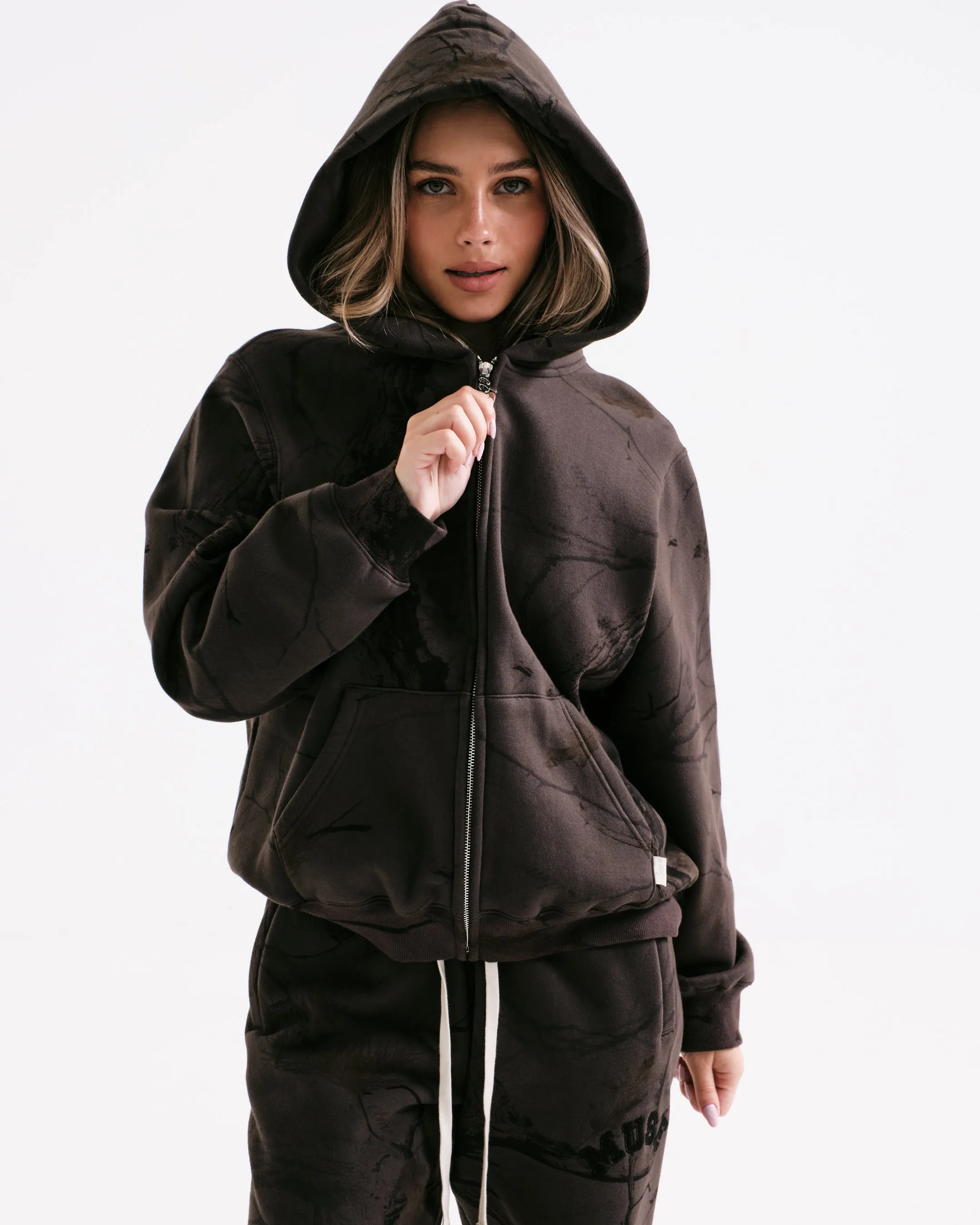 Heavyweight Camo Zip Up - Black Edition sold by Curated by Muse product image thumbnail 4