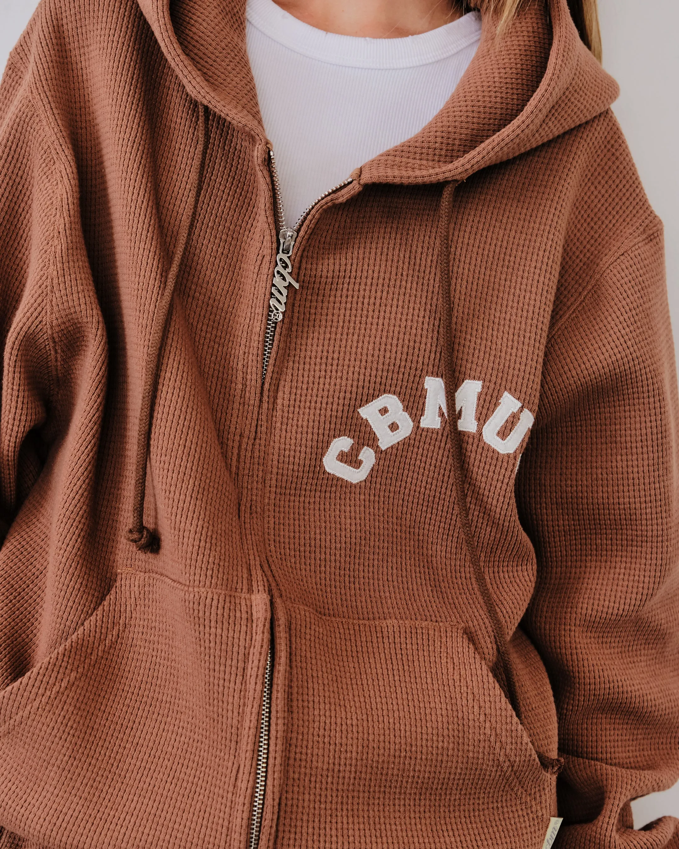 Waffle Zip Up - Caramel sold by Curated by Muse product image thumbnail 5