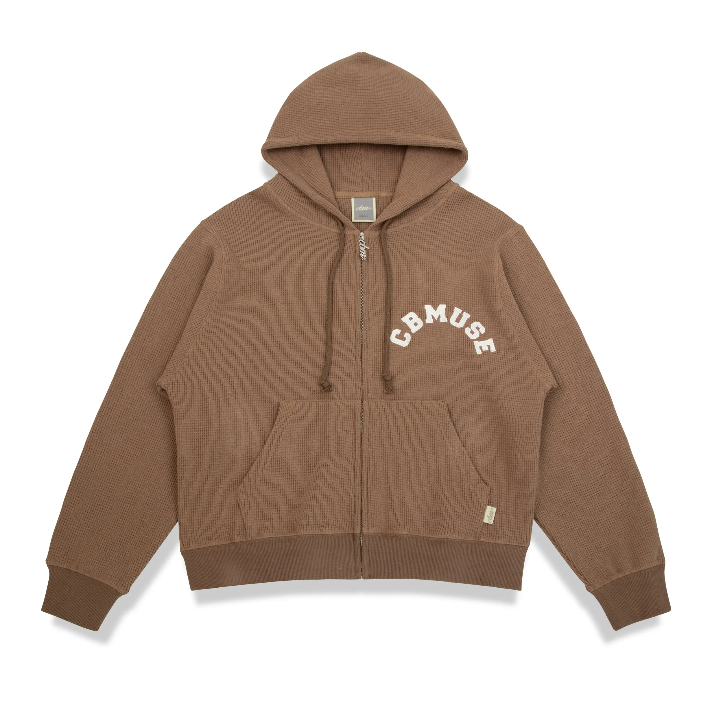 Waffle Zip Up - Caramel sold by Curated by Muse