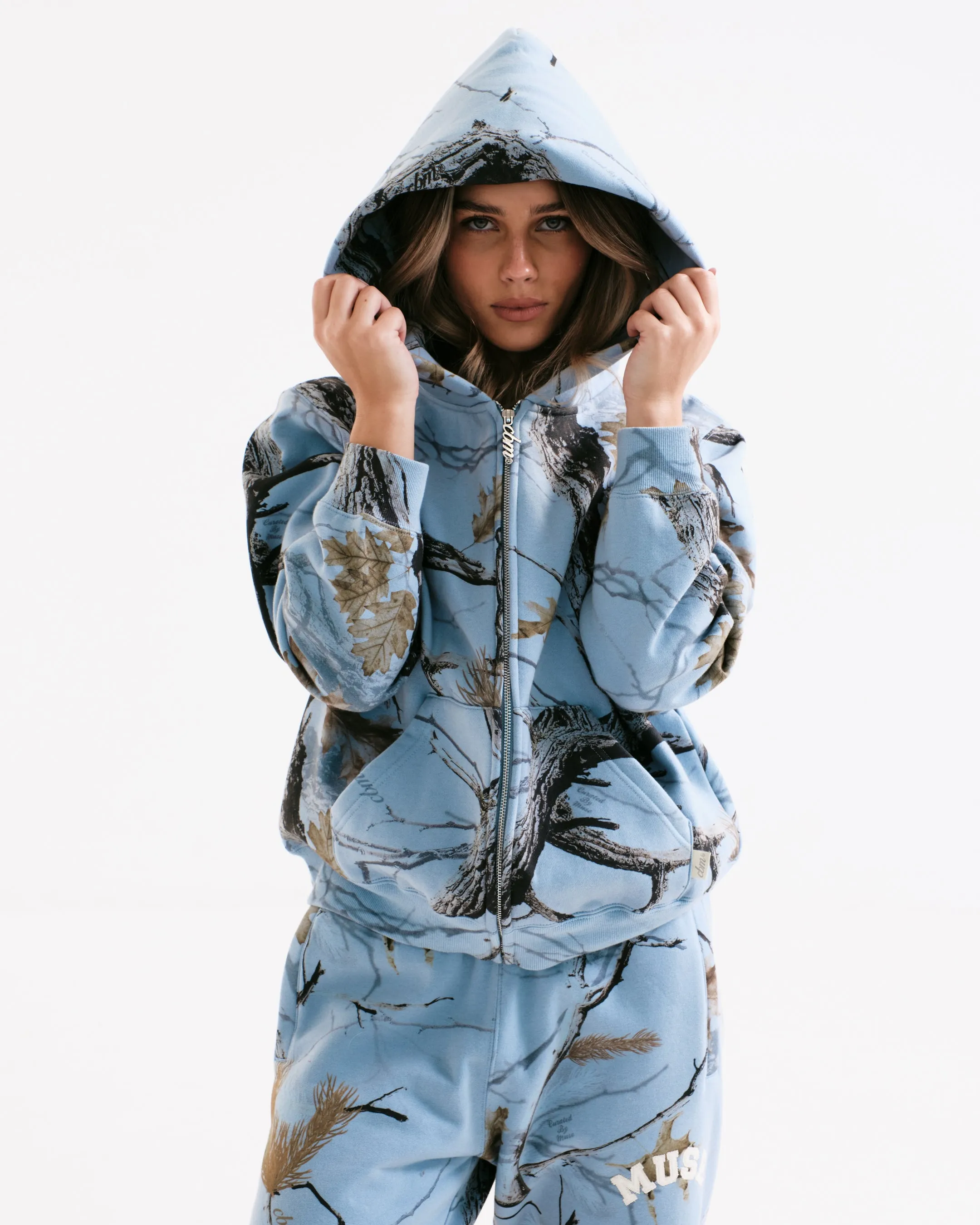 Heavyweight Camo Zip Up - Glacier sold by Curated by Muse product image thumbnail 4