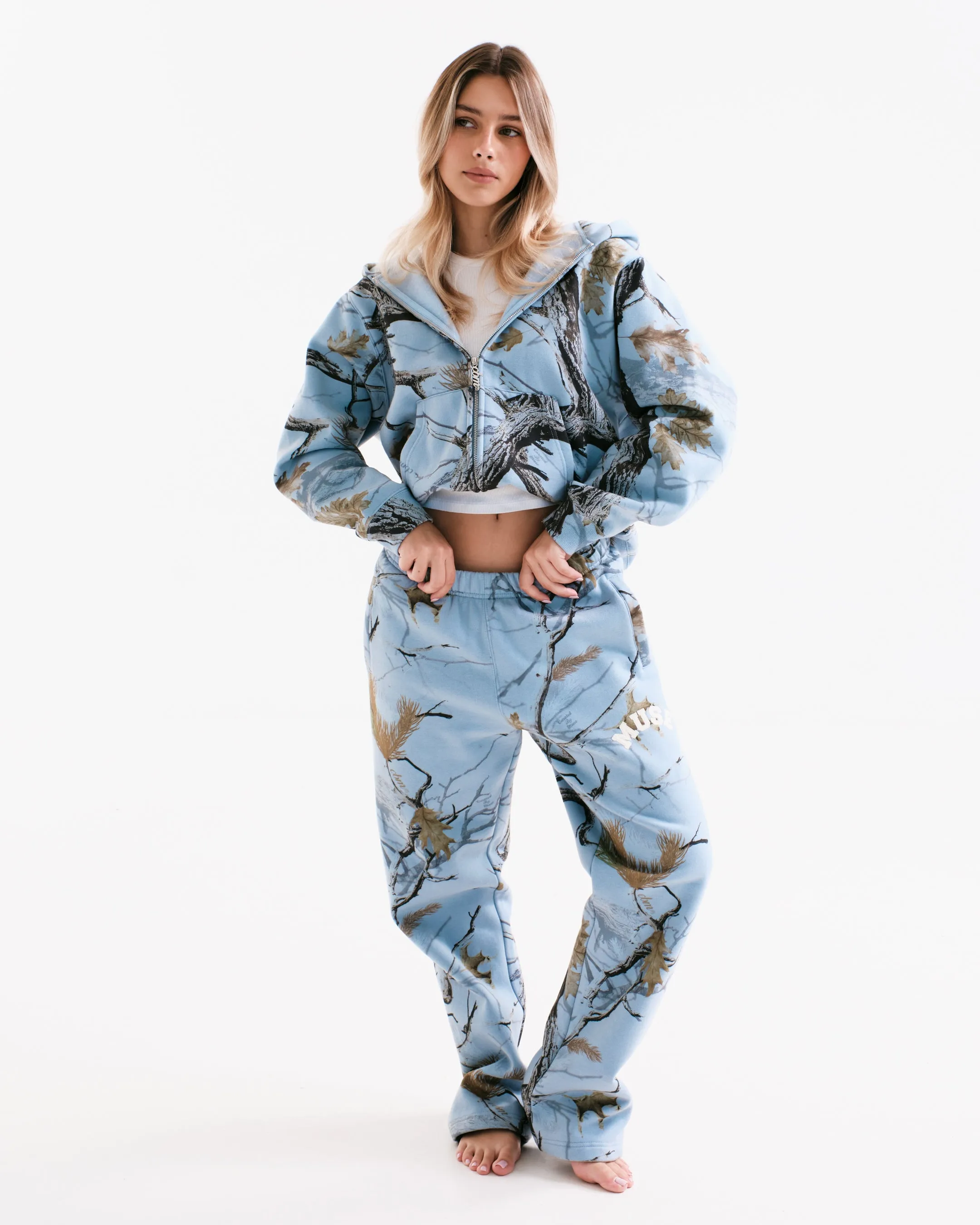 Heavyweight Camo Zip Up - Glacier sold by Curated by Muse product image thumbnail 3
